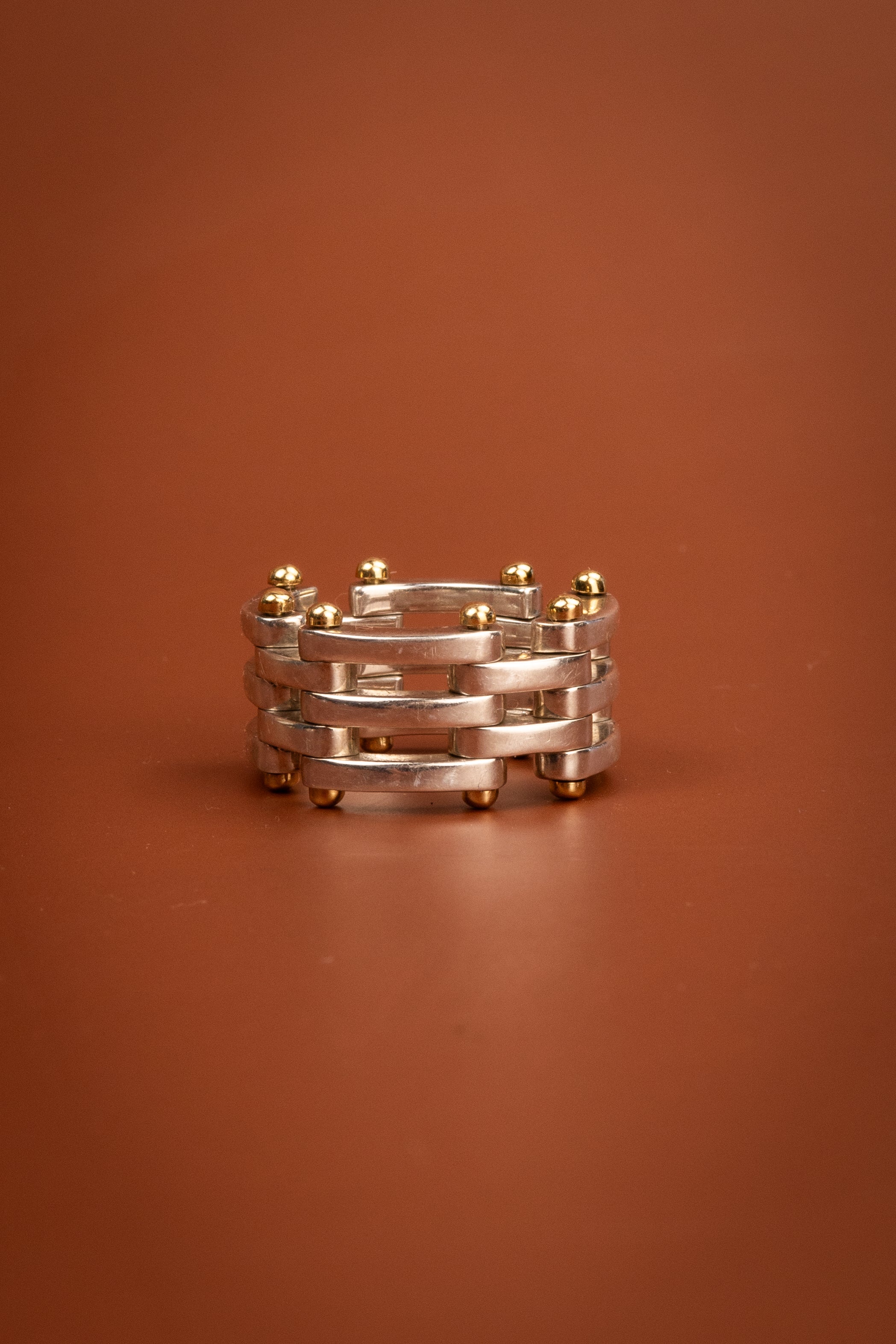 T&Co. Sterling Silver & 18ct Yellow Gold Ring