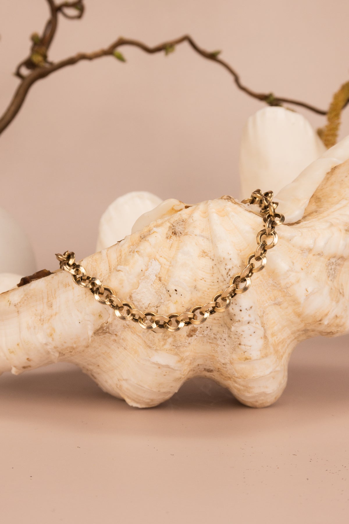 9ct Yellow Knife Edge Belcher Bracelet