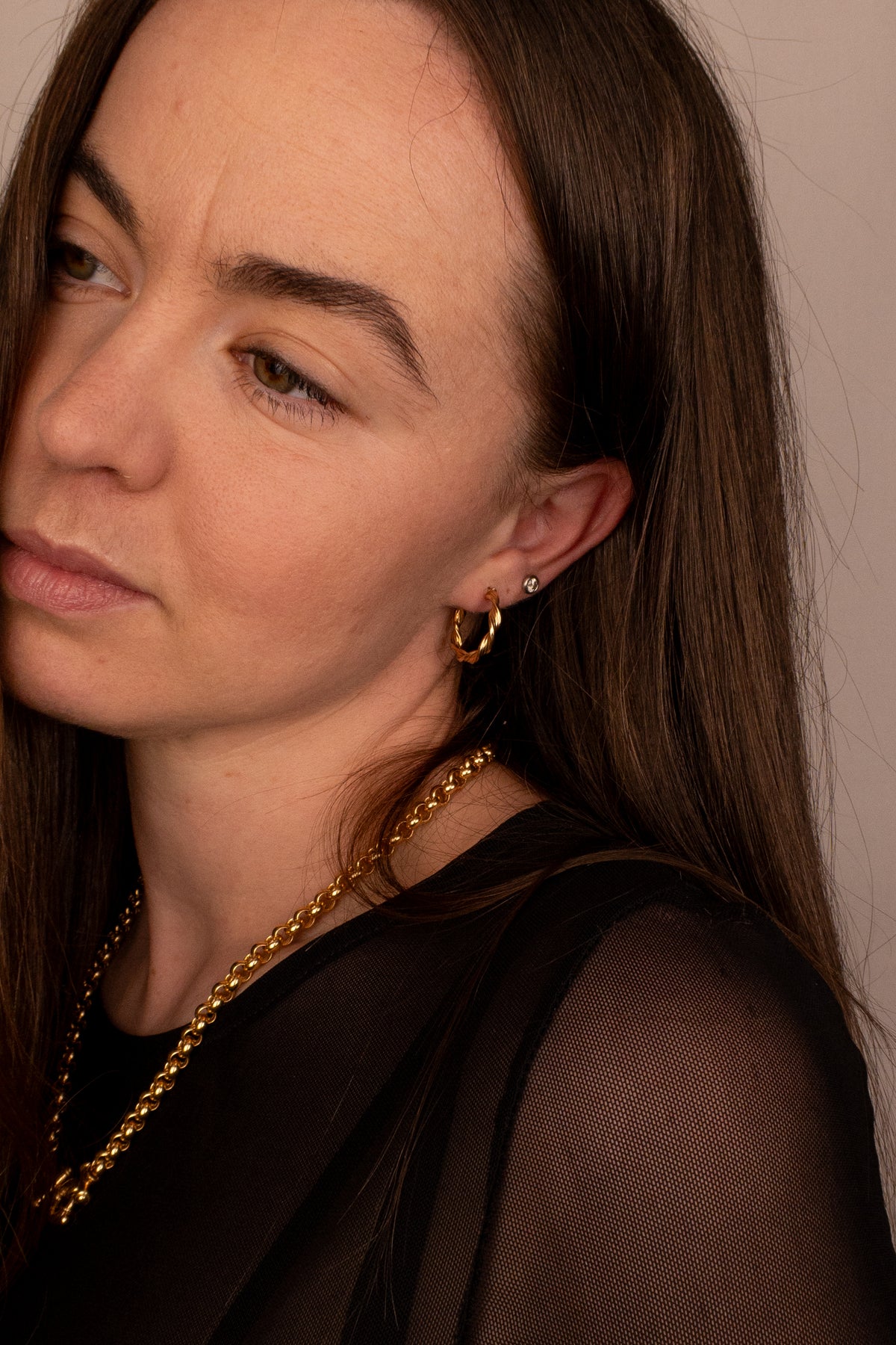 9ct Yellow Gold Twisted Hoop Earrings