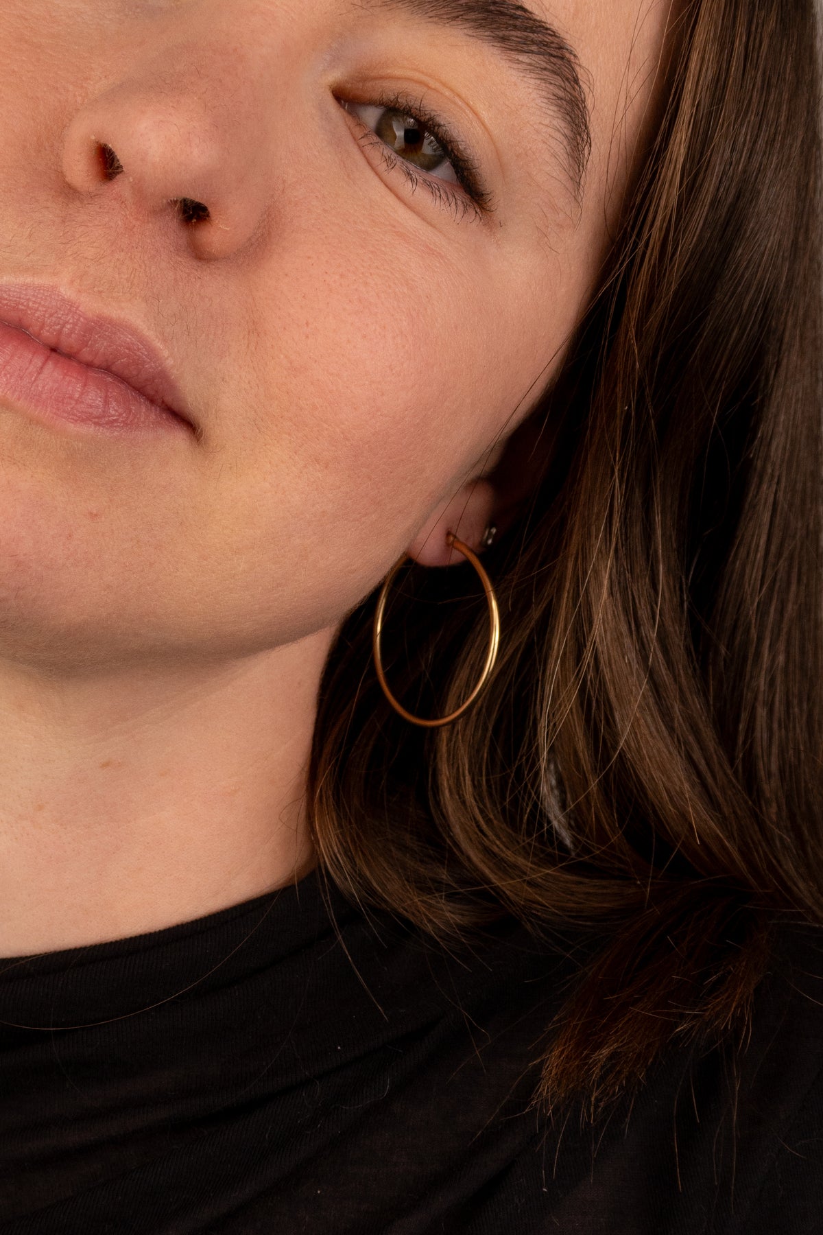 9ct Yellow Gold 38mm Hoop Earrings
