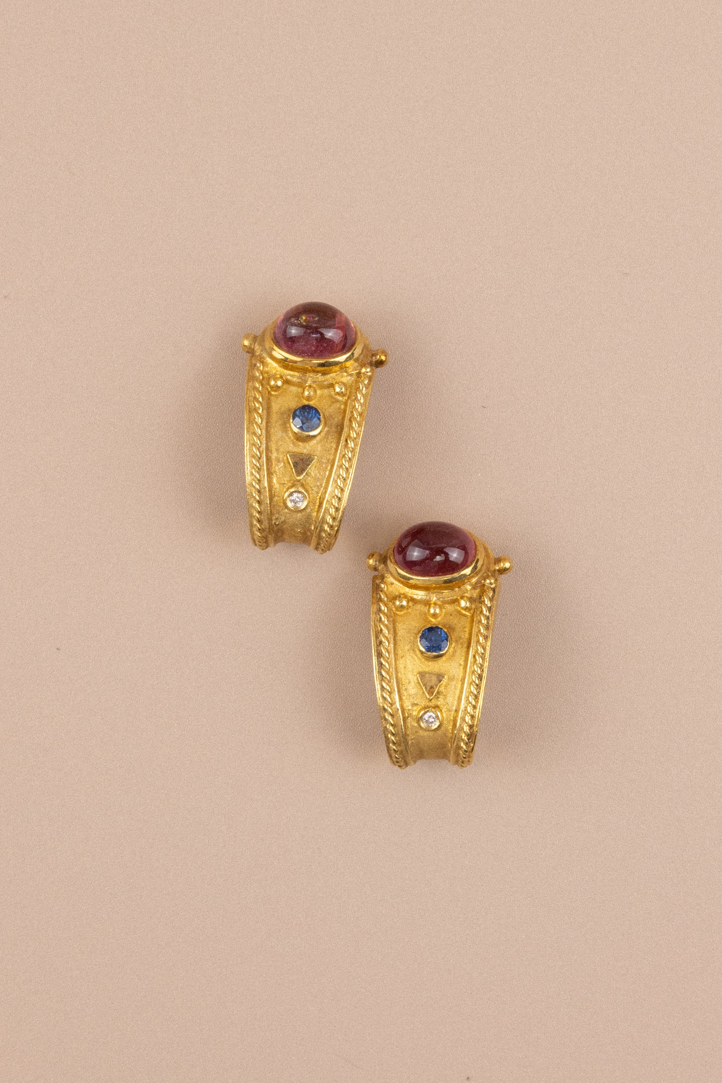 18ct Yellow Gold & Tourmaline Earrings