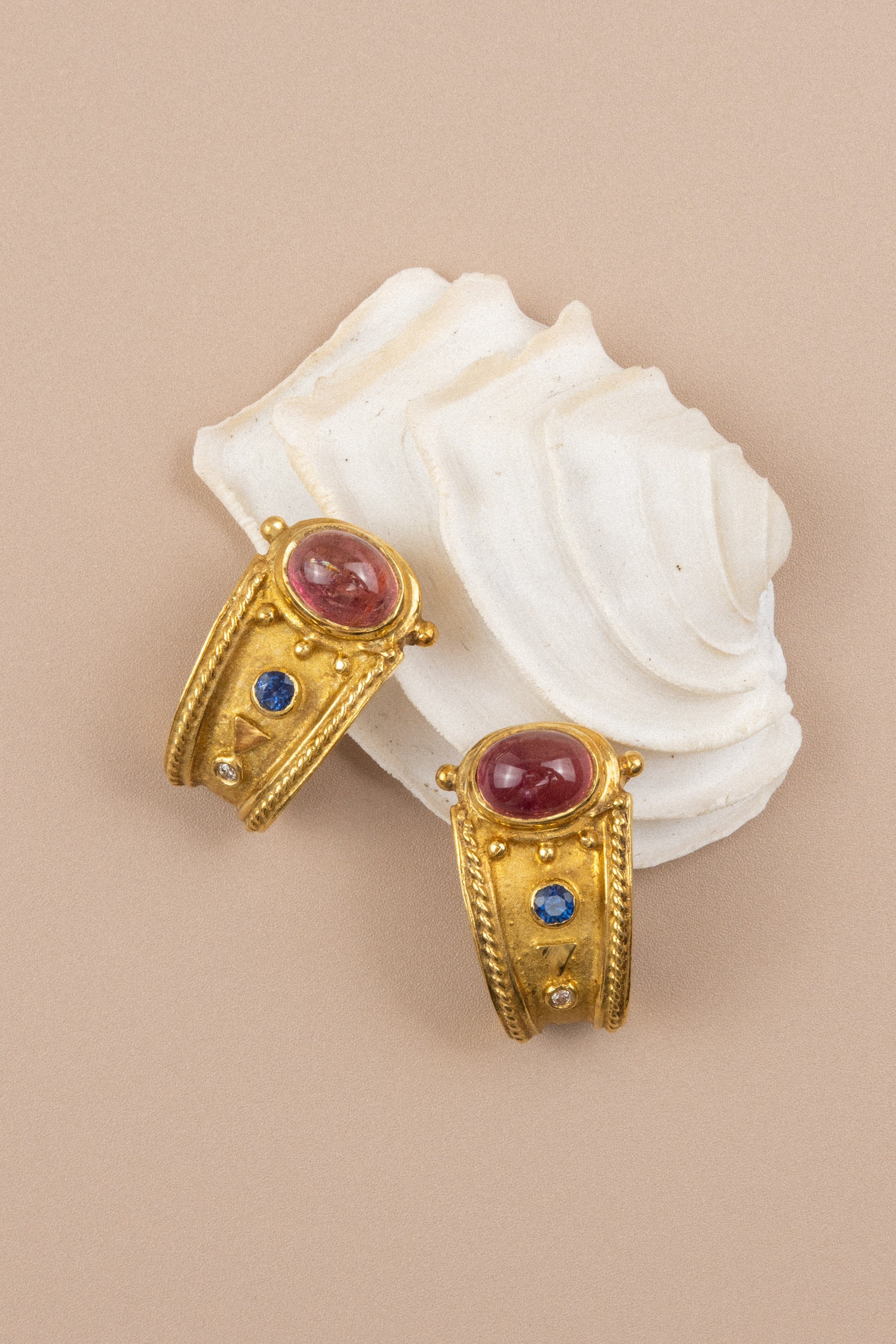 18ct Yellow Gold & Tourmaline Earrings