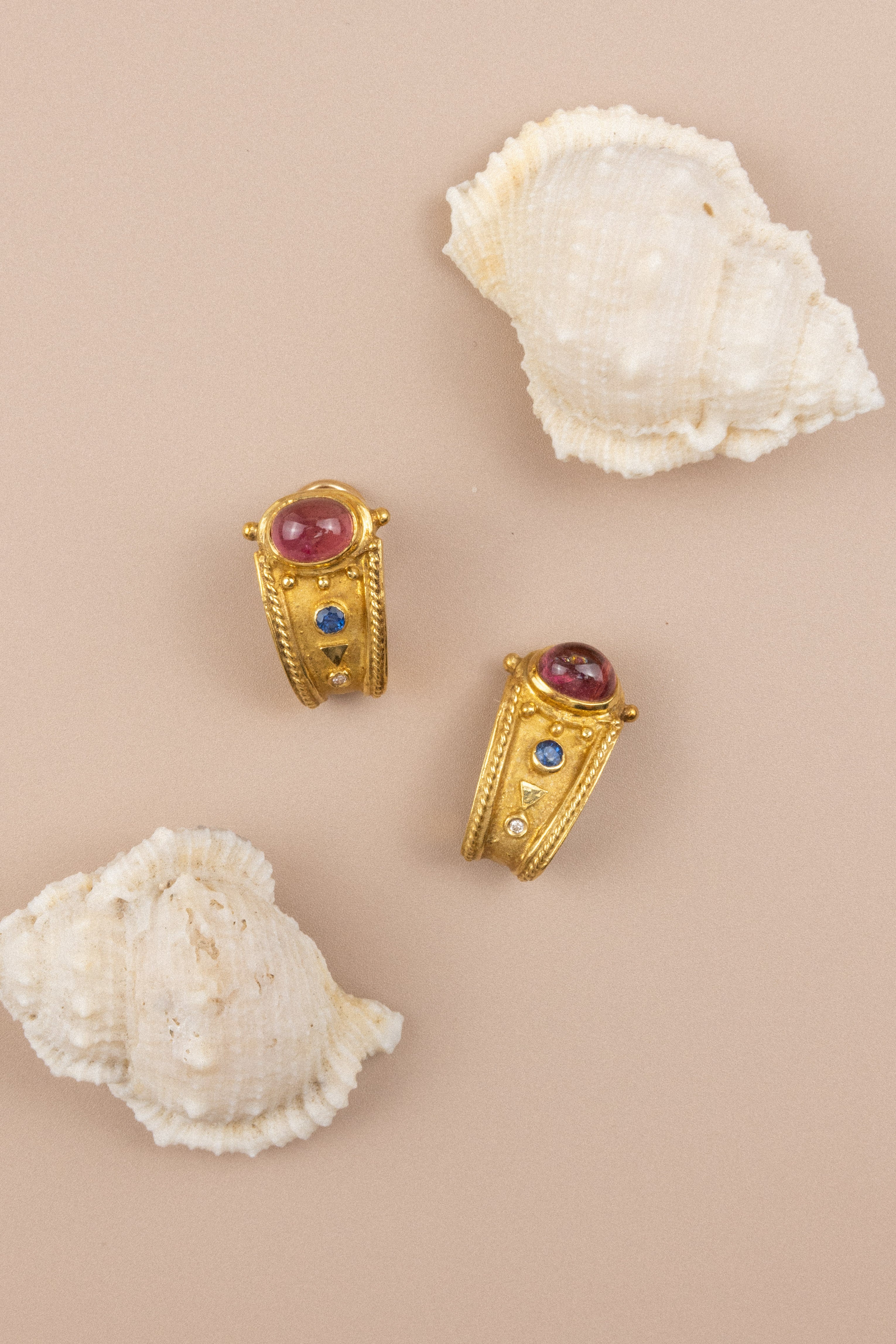 18ct Yellow Gold & Tourmaline Earrings