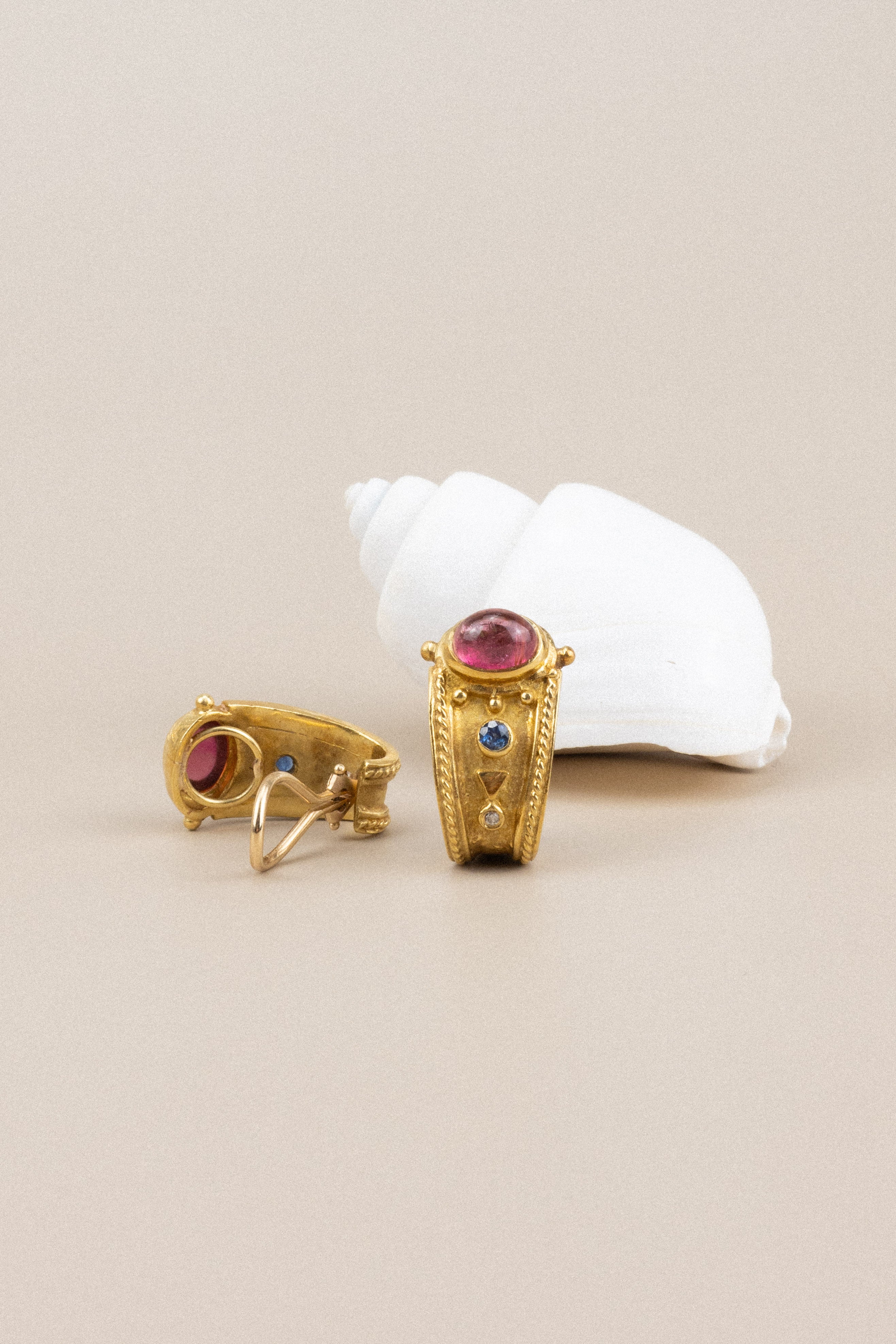 18ct Yellow Gold & Tourmaline Earrings