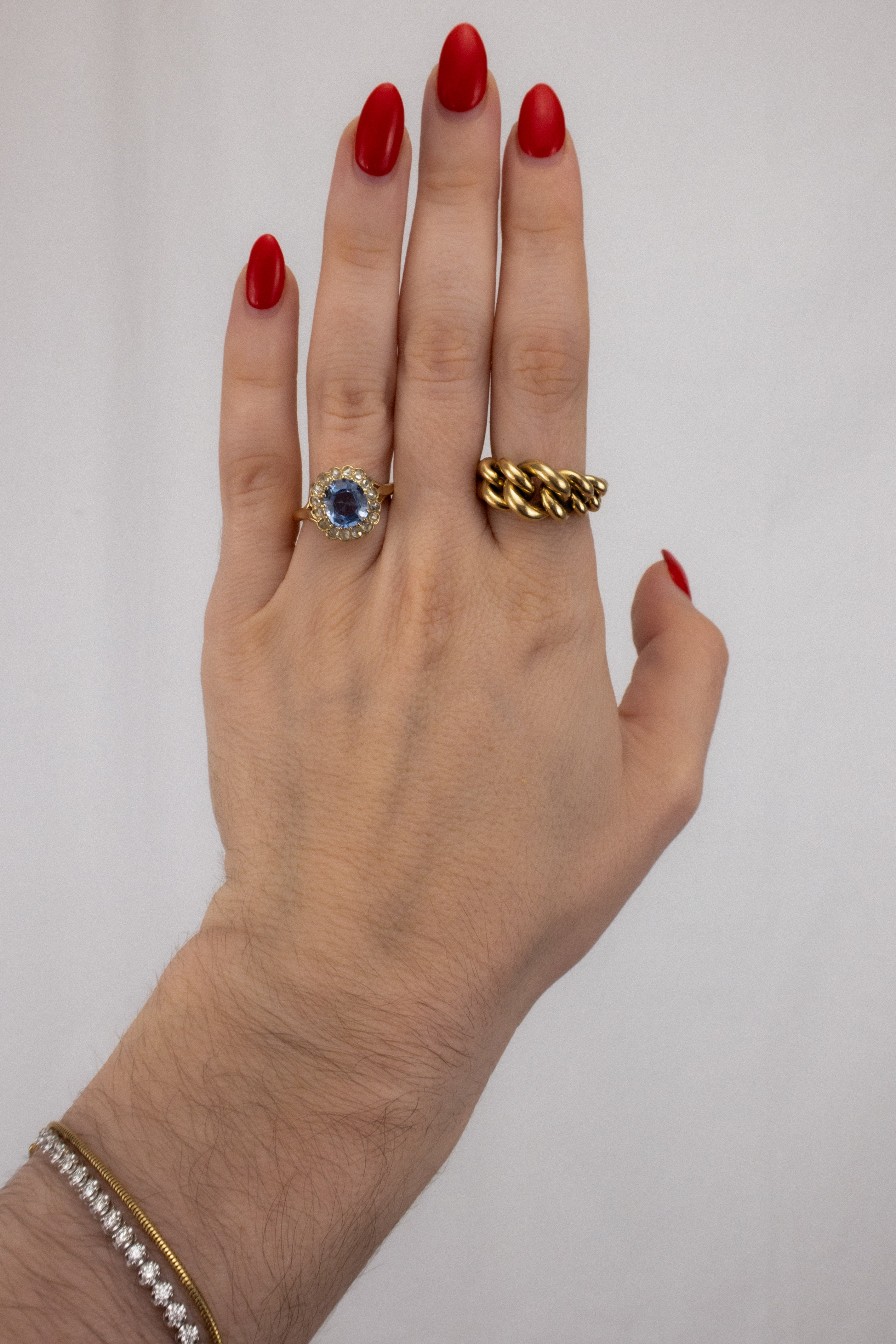 18ct Yellow Gold Sapphire and Diamond Ring