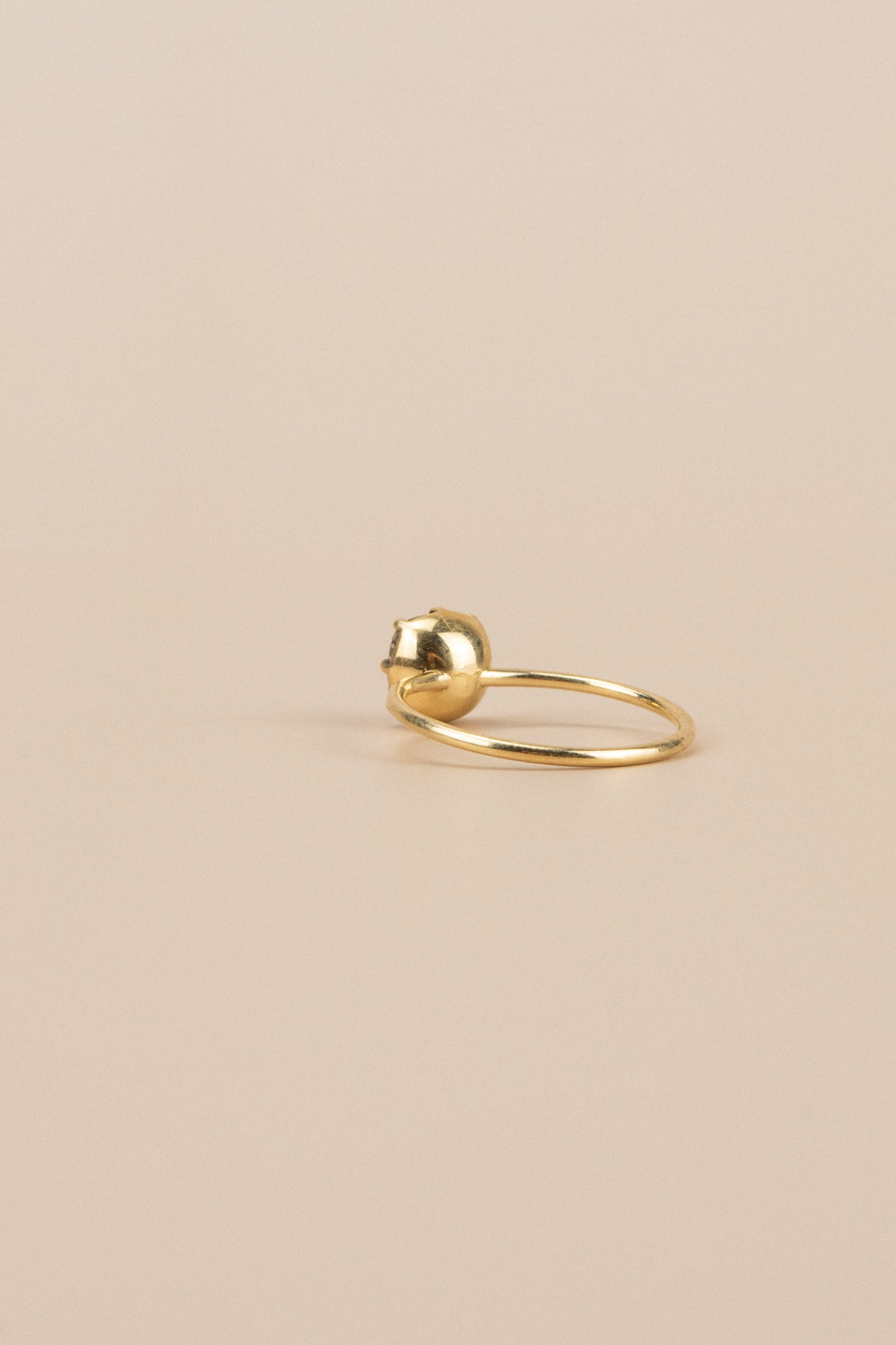 18ct Yellow Gold Cut Down Collet 1.1ct Cushion Cut Diamond Ring