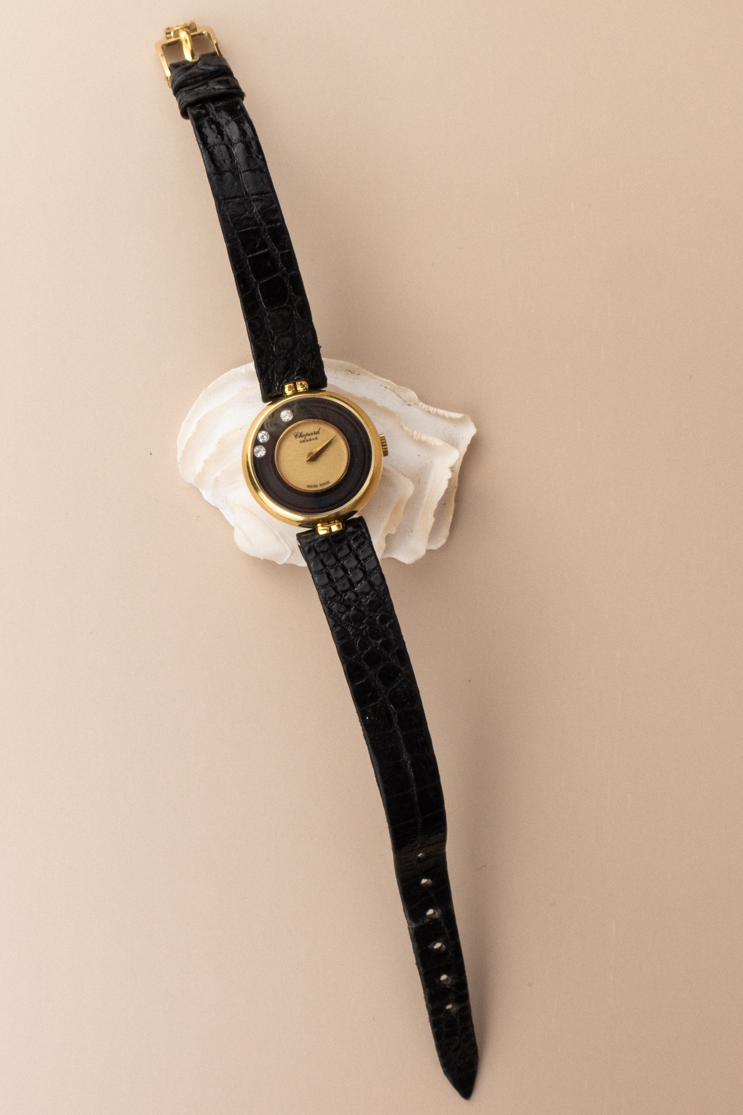 18ct Yellow Gold Chopard Happy Diamonds Watch
