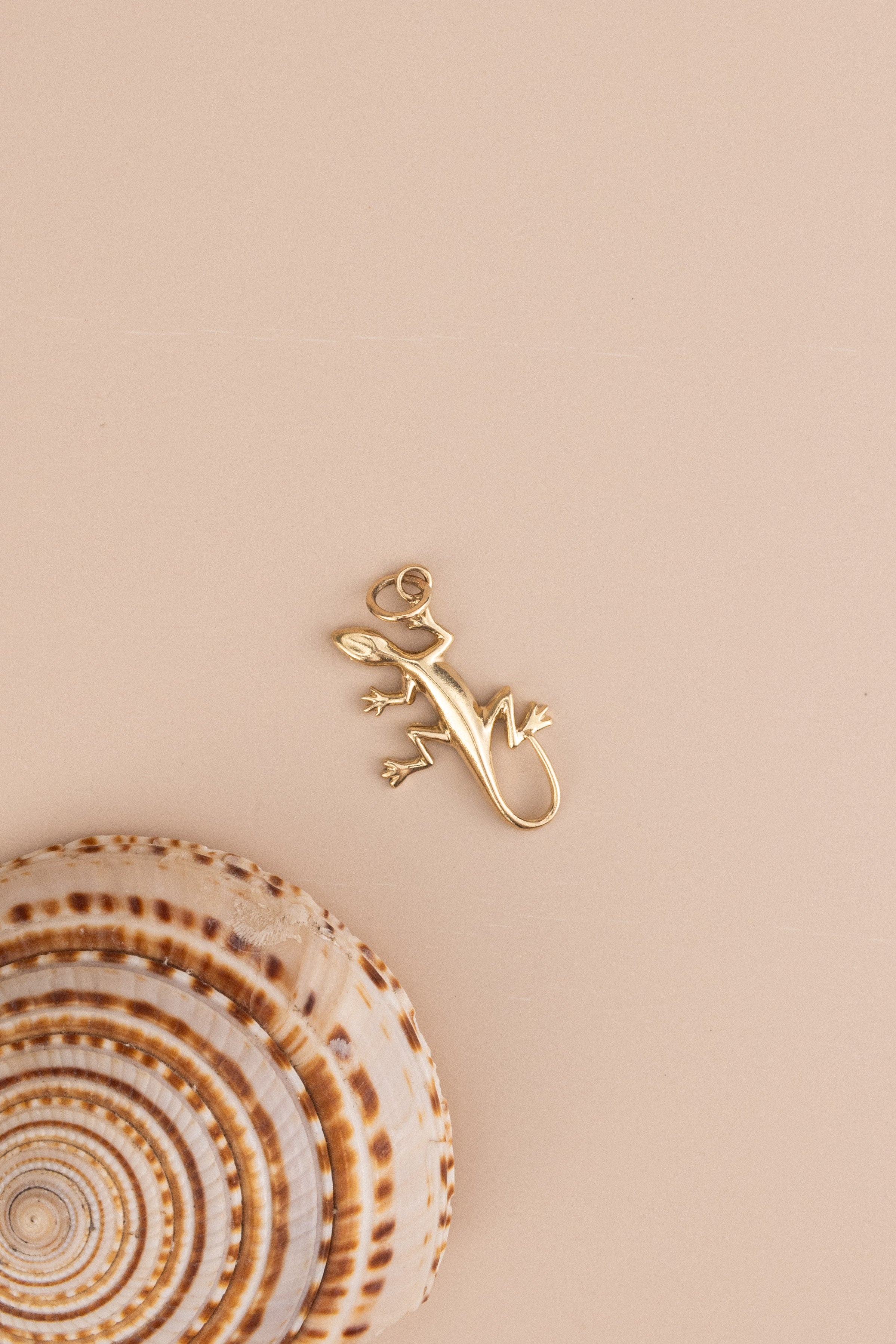 14ct Yellow Gold Lizard Pendant