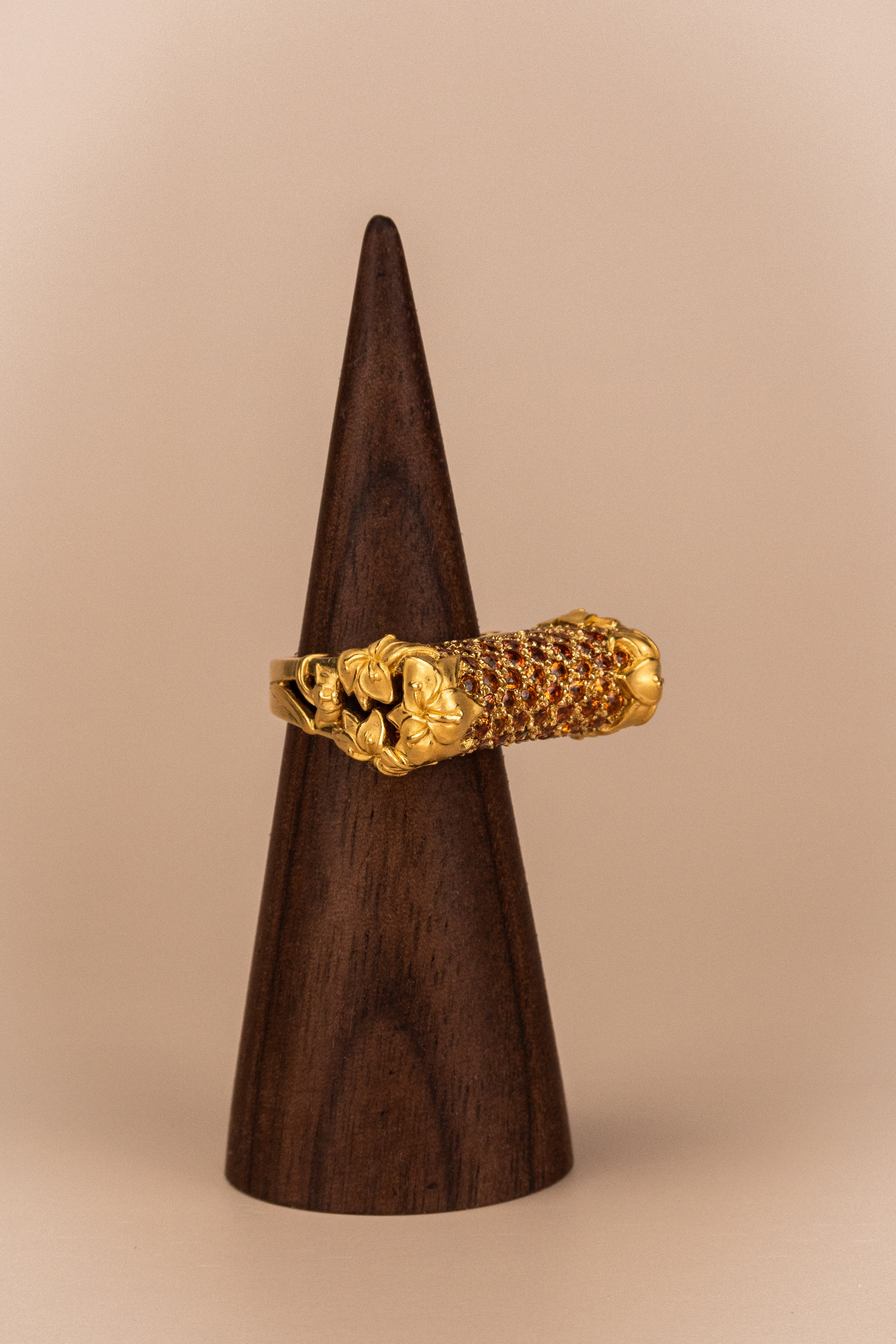 18ct Yellow Gold Orange Sapphire Ring