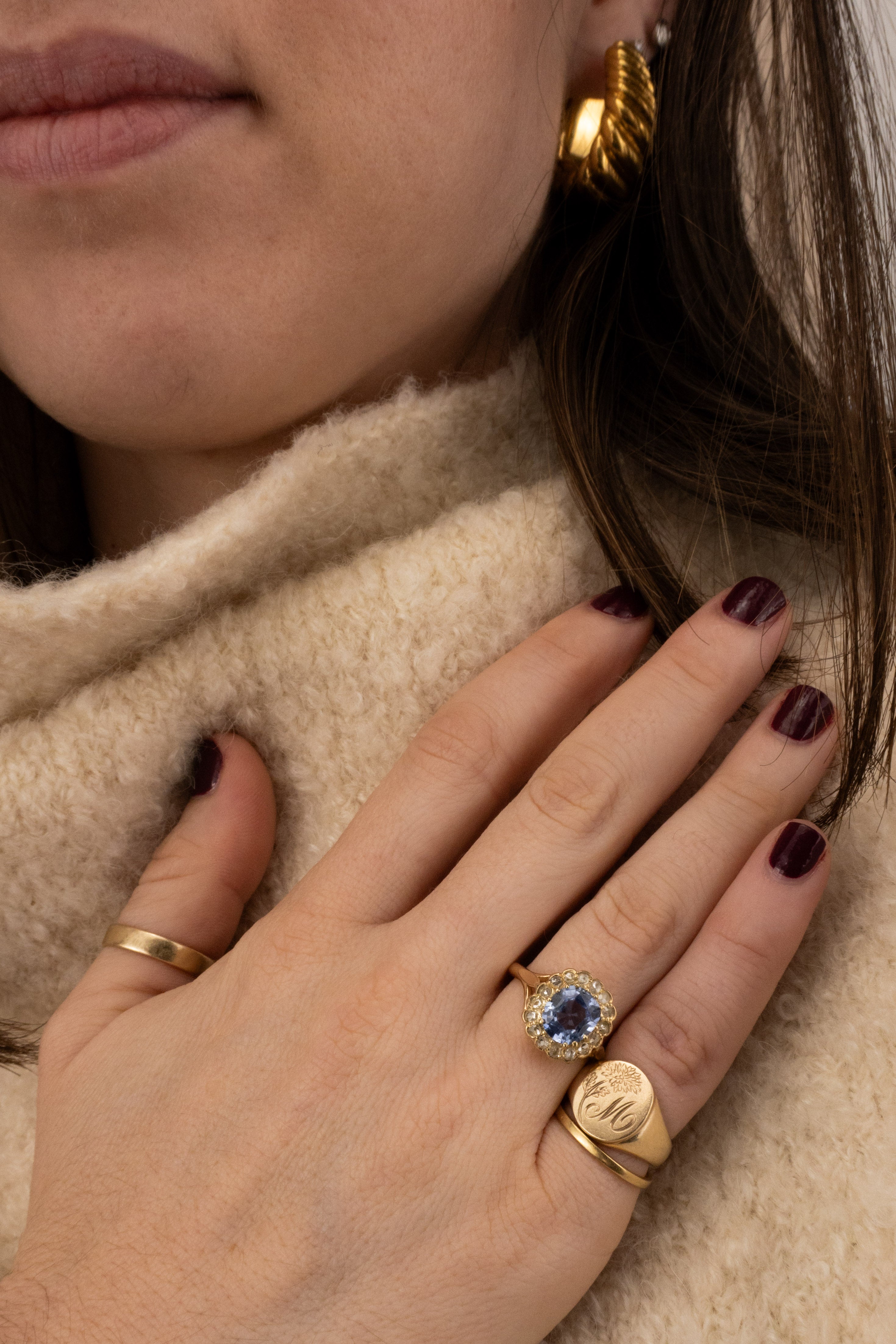 18ct Yellow Gold Sapphire and Diamond Ring