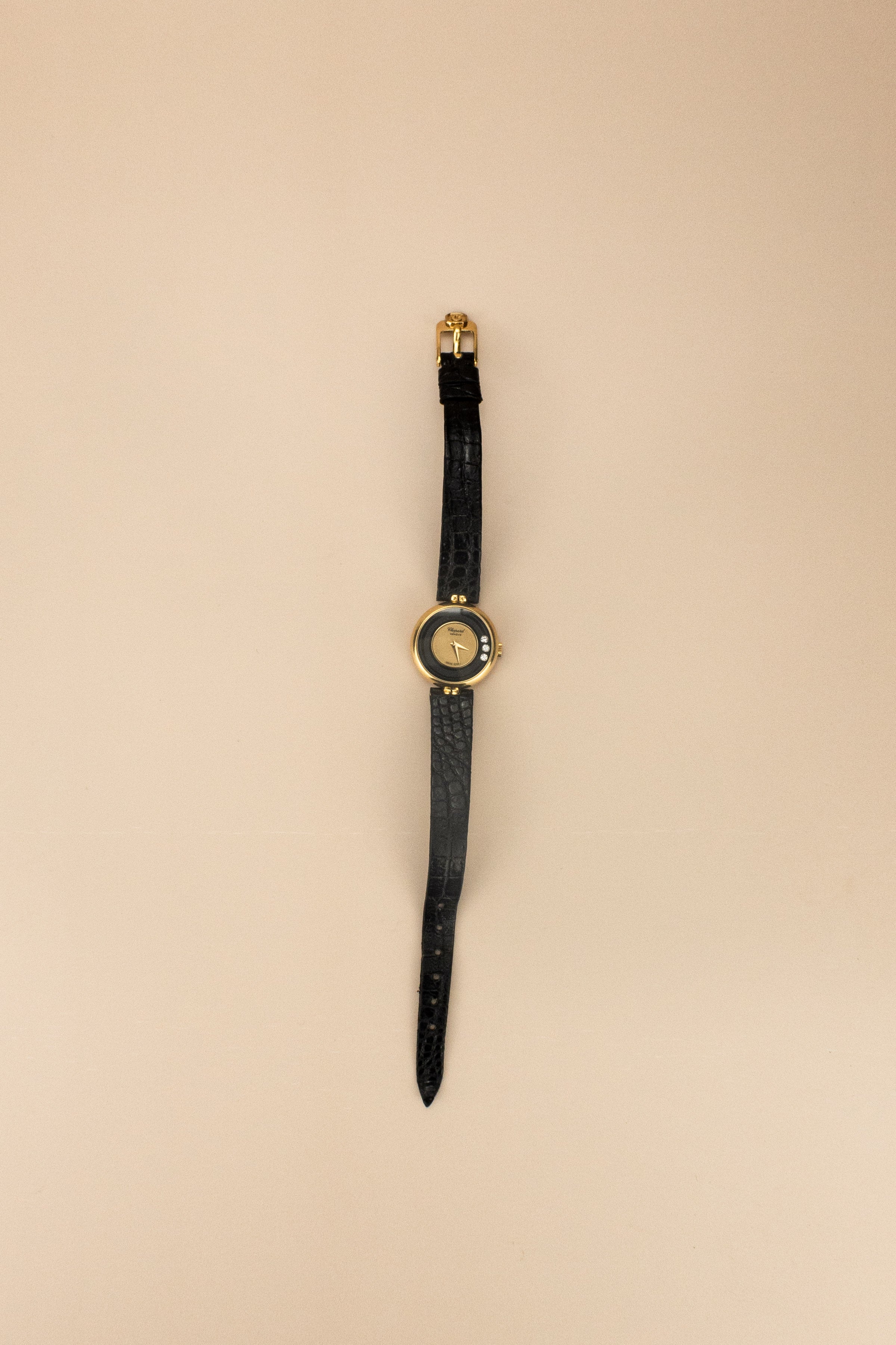 18ct Yellow Gold Chopard Happy Diamonds Watch