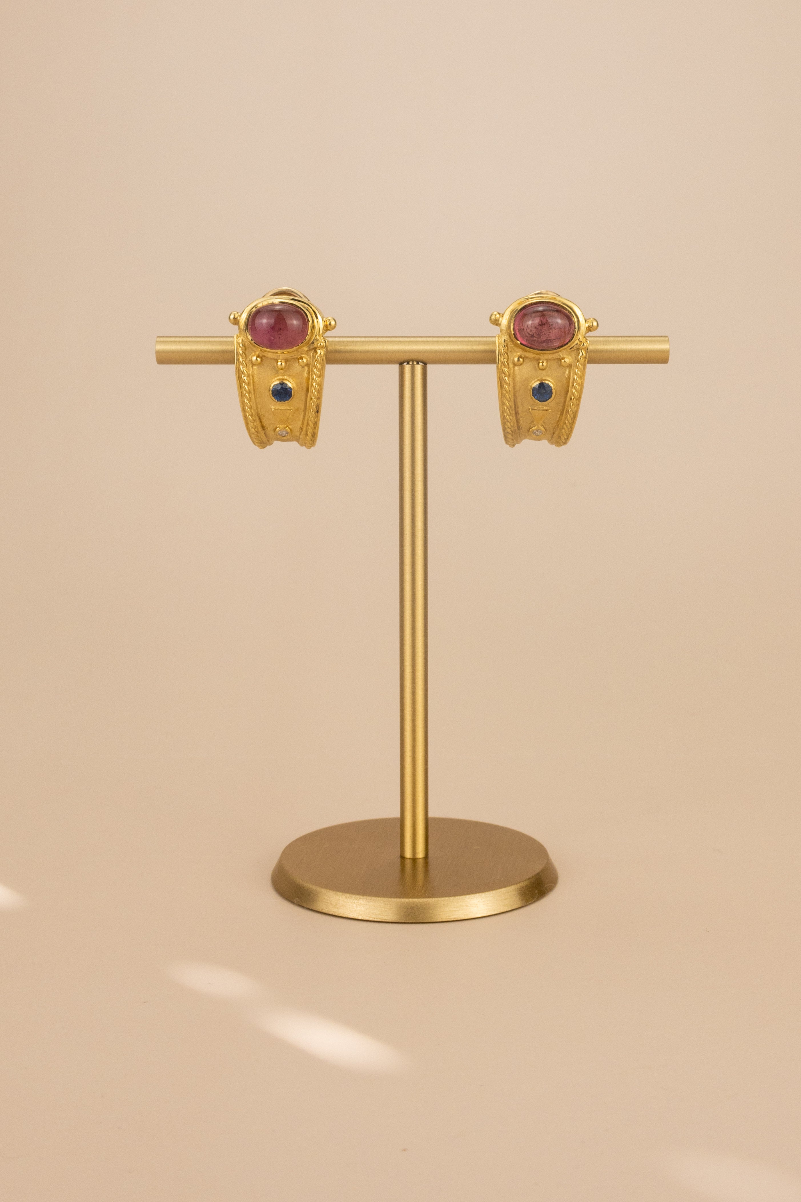 18ct Yellow Gold & Tourmaline Earrings