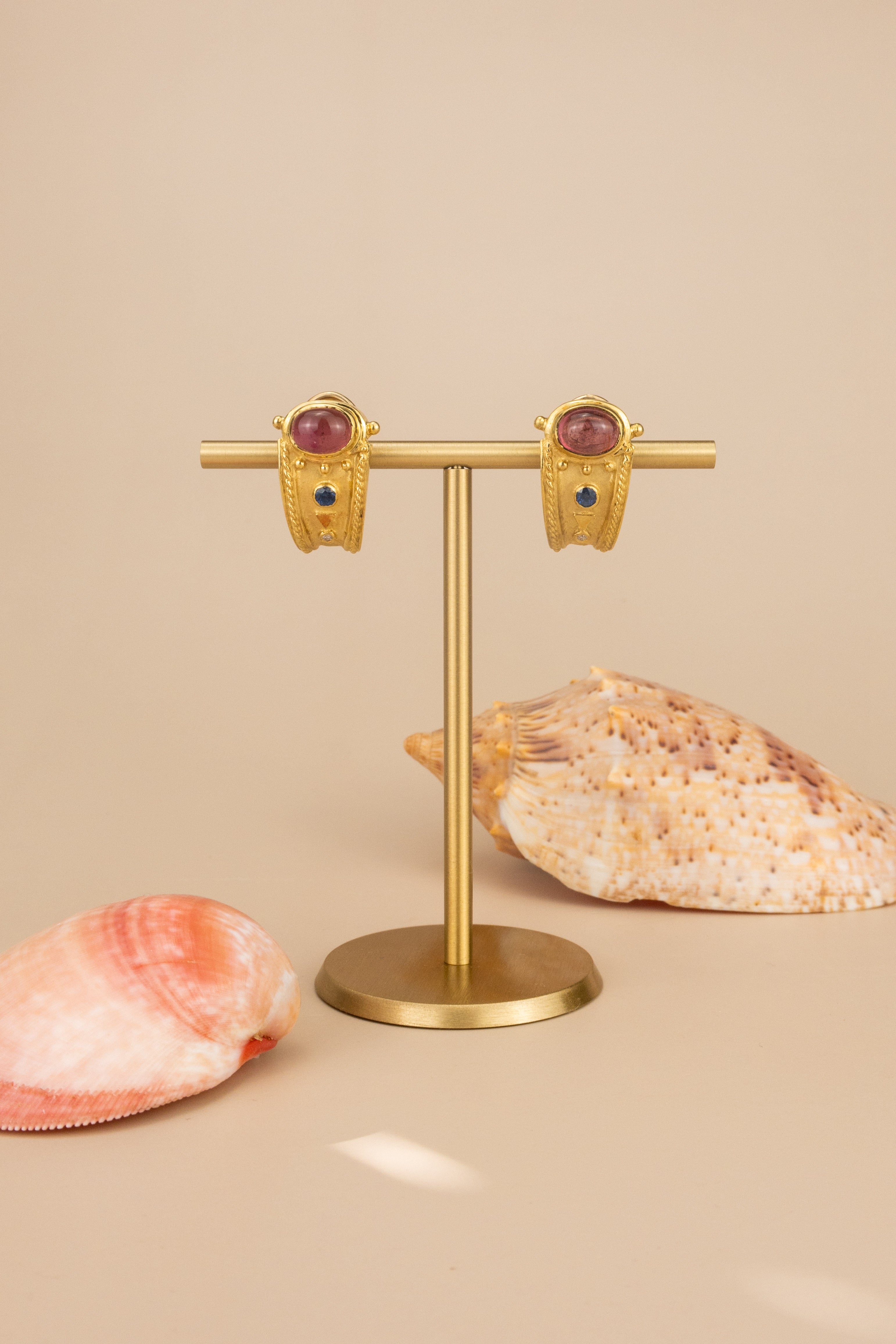 18ct Yellow Gold & Tourmaline Earrings