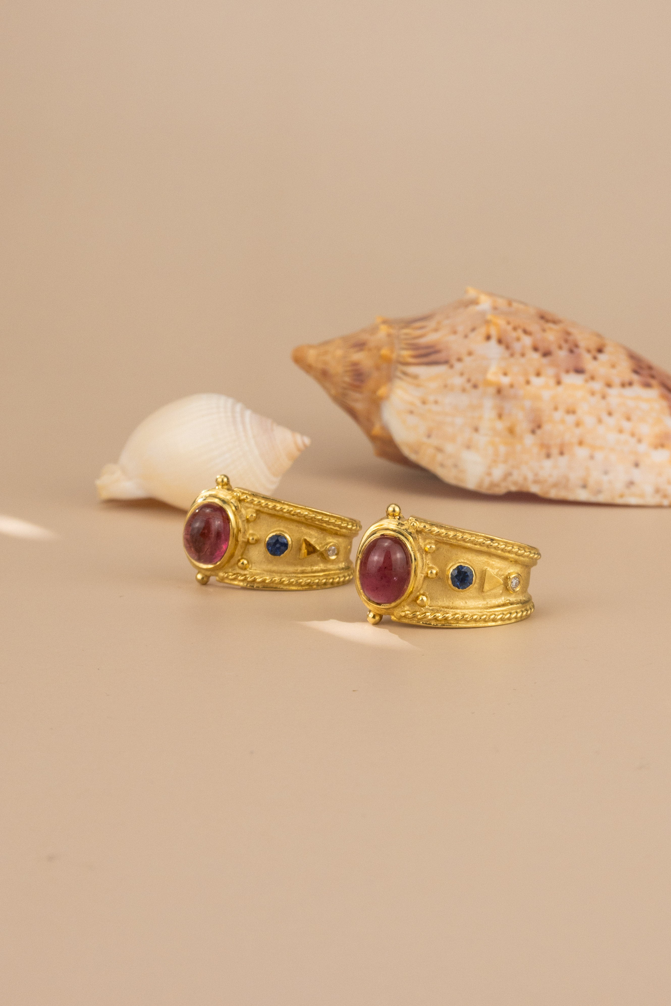 18ct Yellow Gold & Tourmaline Earrings