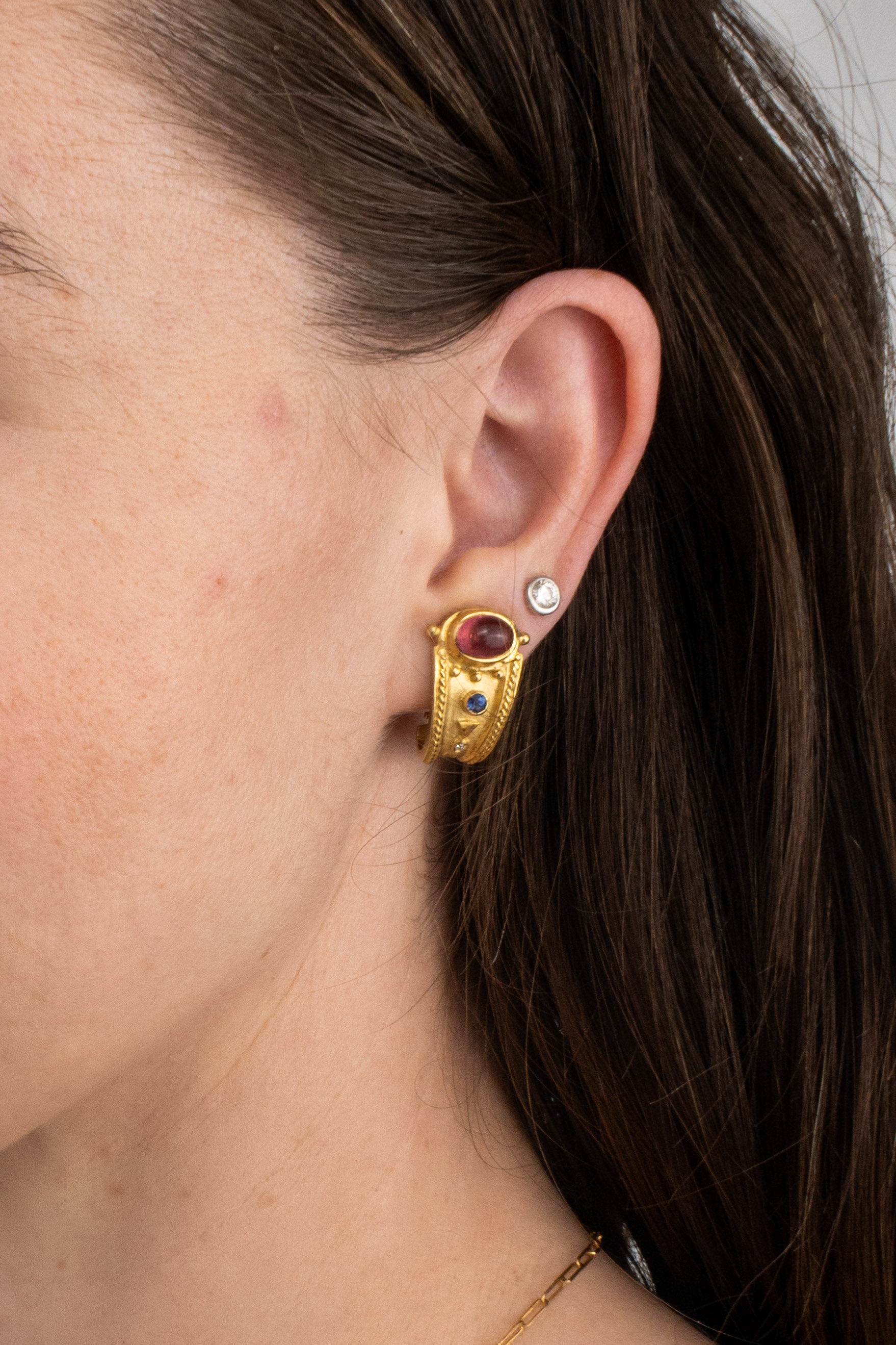 18ct Yellow Gold & Tourmaline Earrings