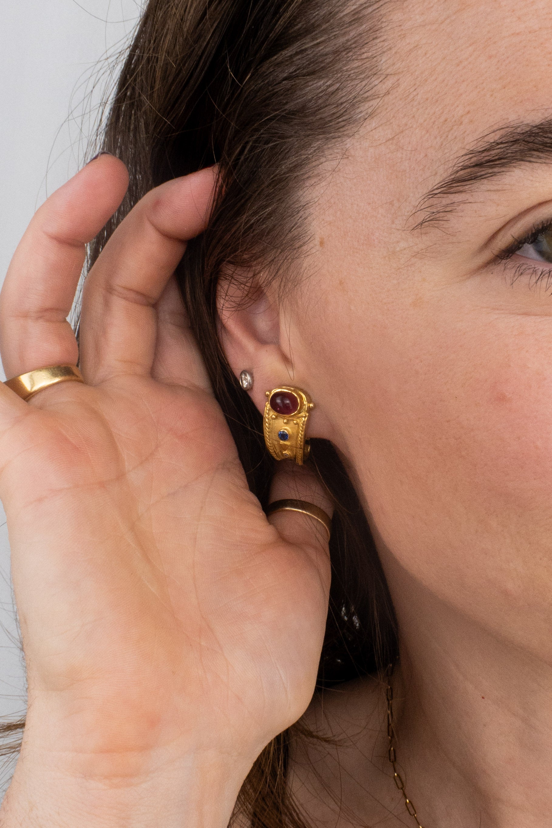 18ct Yellow Gold & Tourmaline Earrings