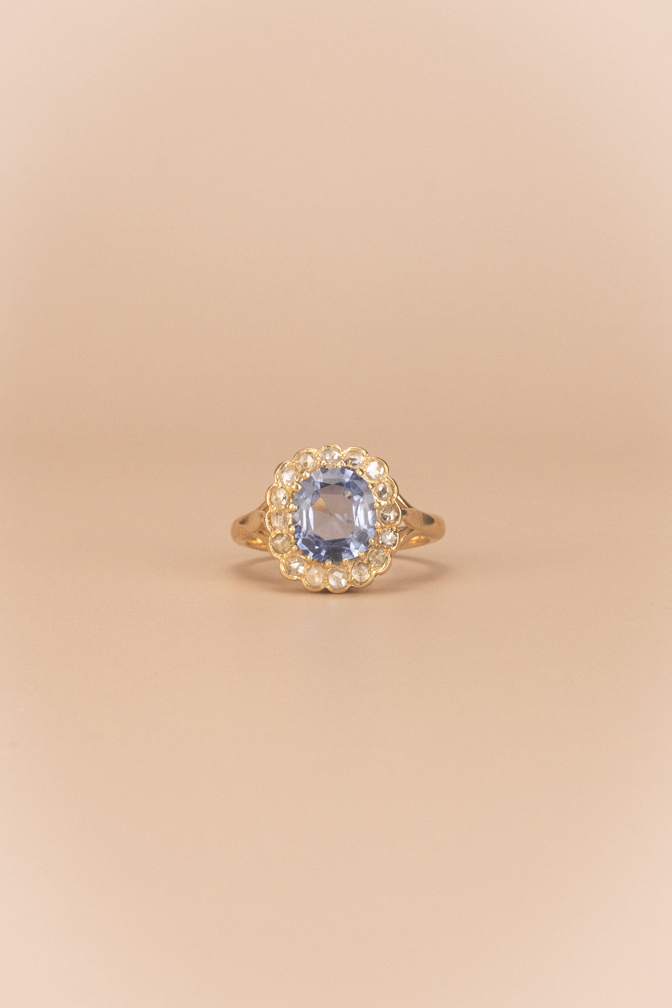 18ct Yellow Gold Sapphire and Diamond Ring