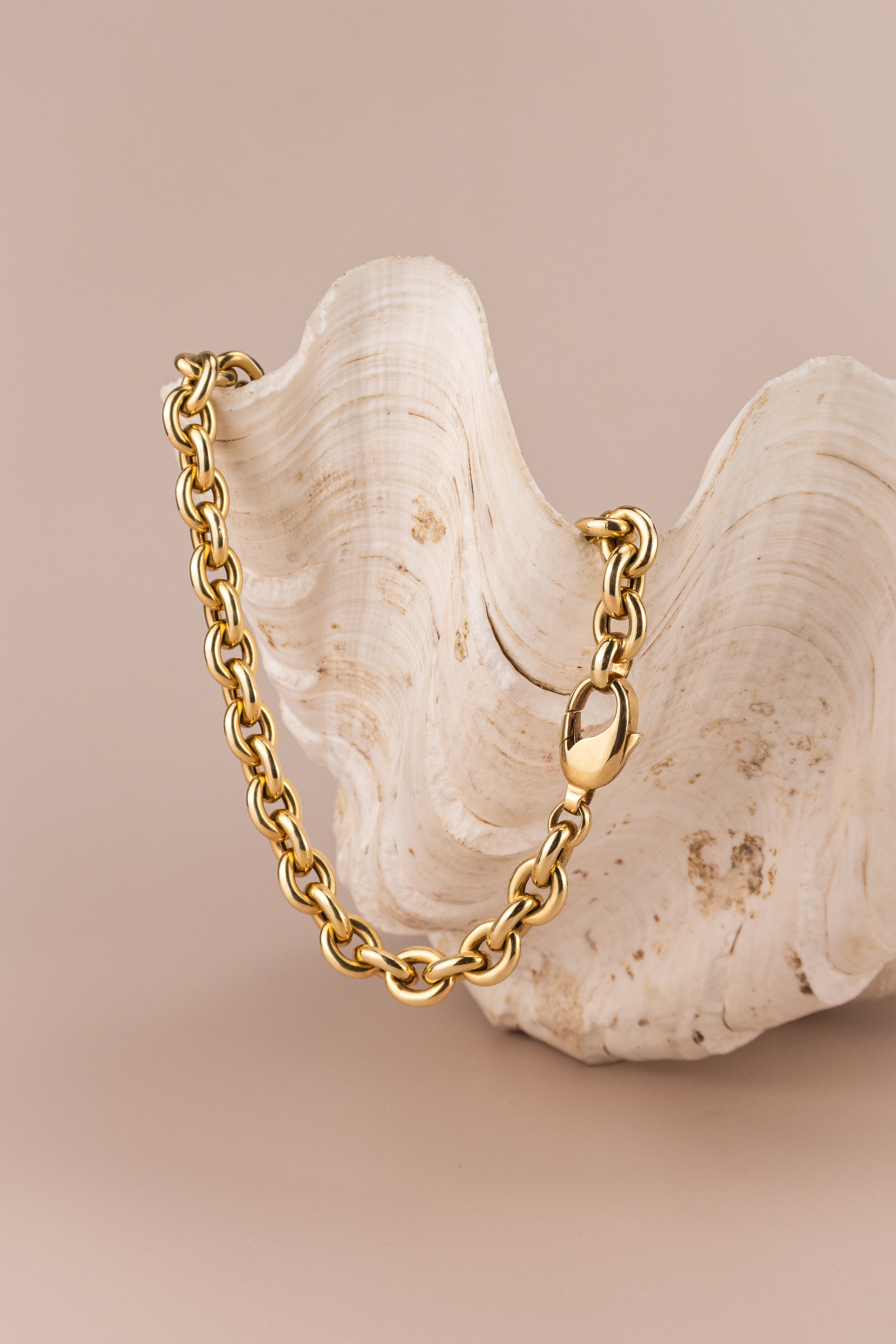 14ct Yellow Gold Puffy Cable Chain Necklace