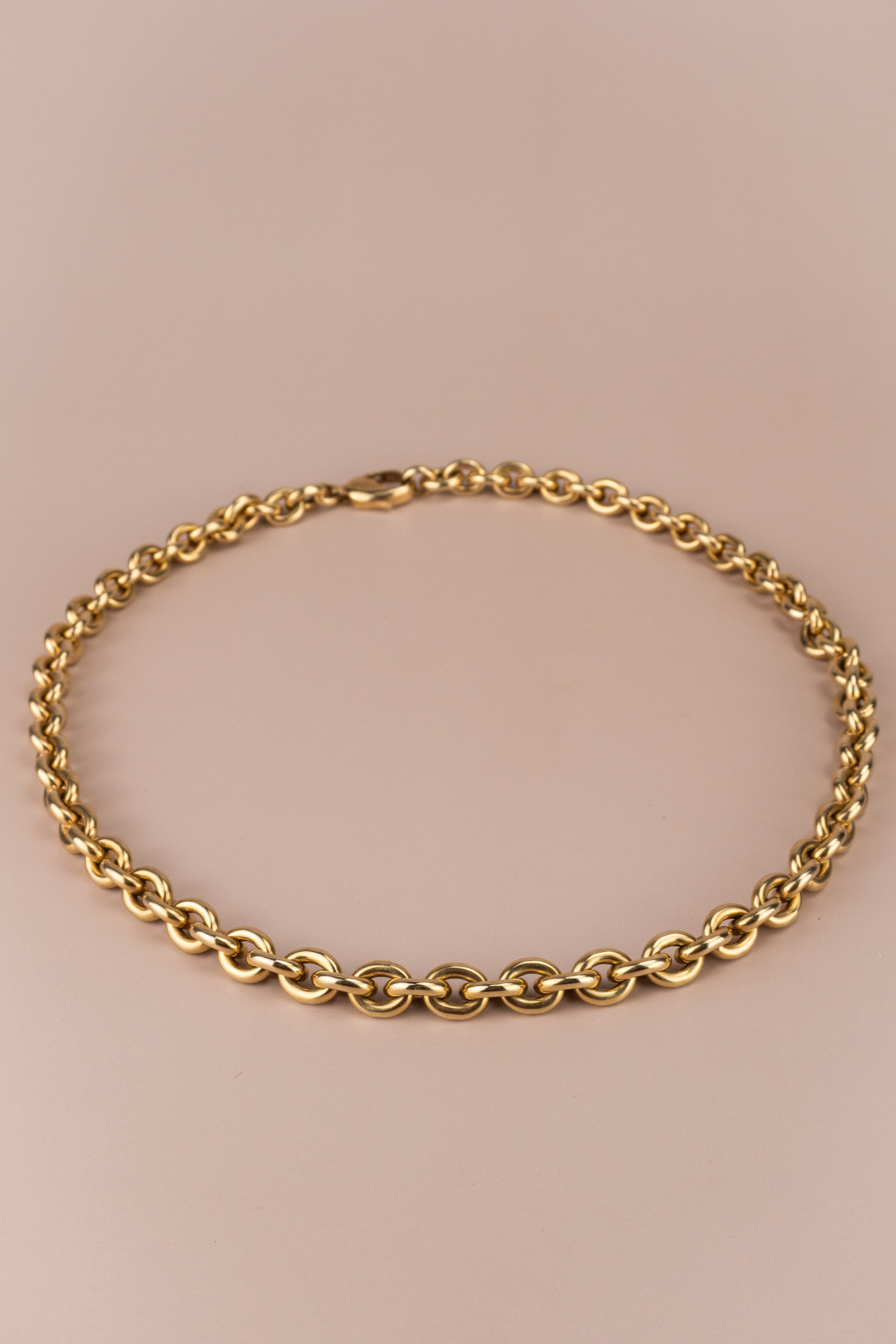 14ct Yellow Gold Puffy Cable Chain Necklace