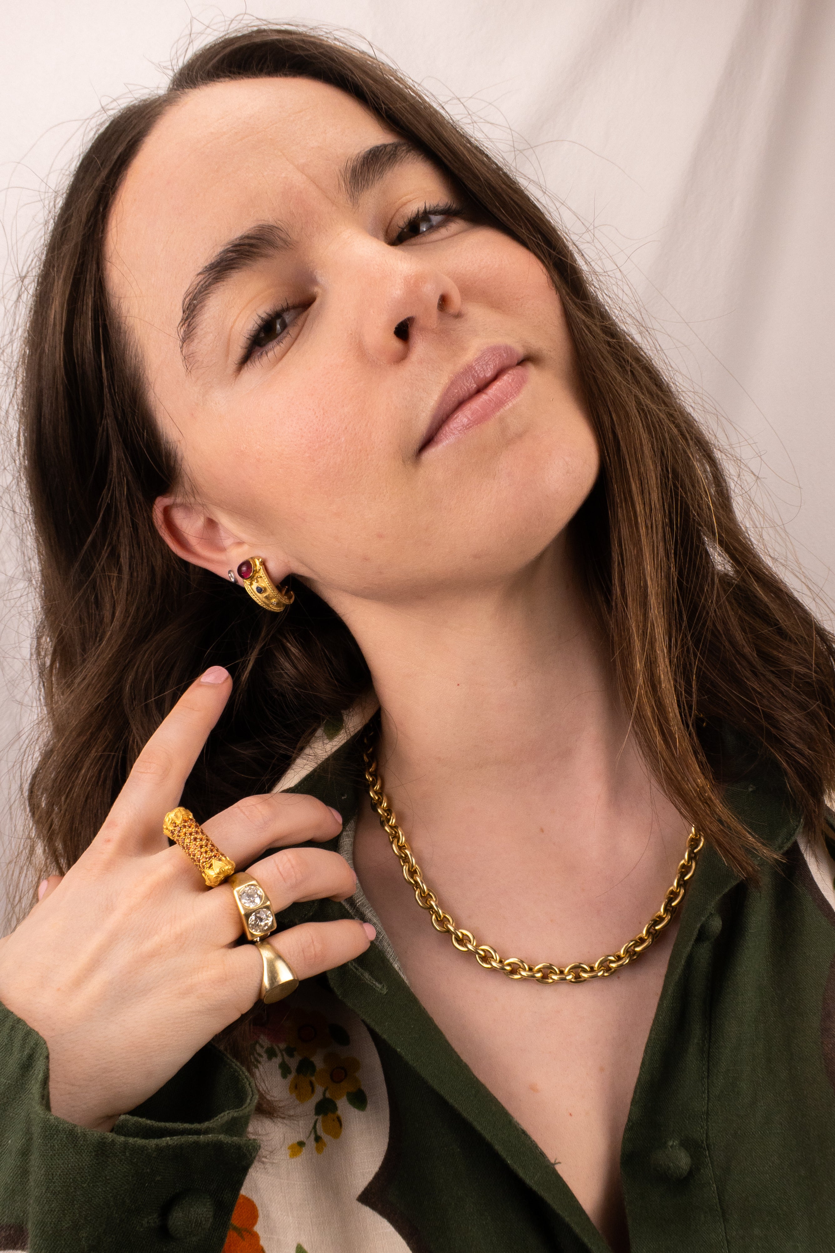 14ct Yellow Gold Puffy Cable Chain Necklace
