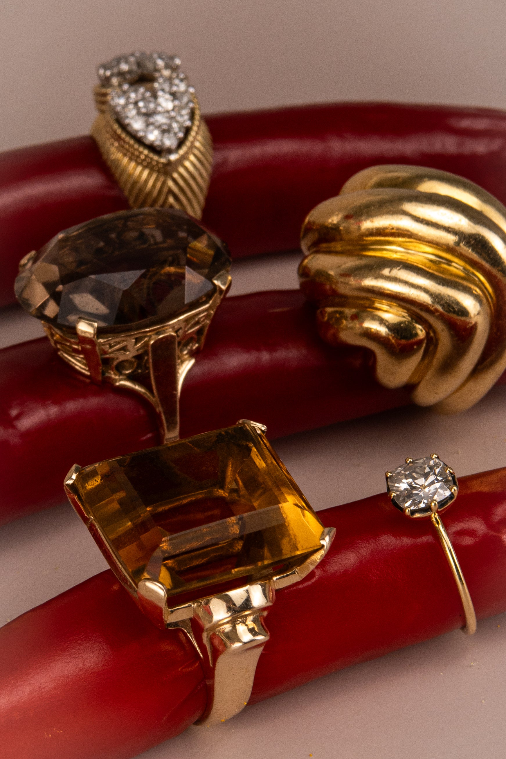 14ct Yellow Gold Massive Citrine Cocktail Ring