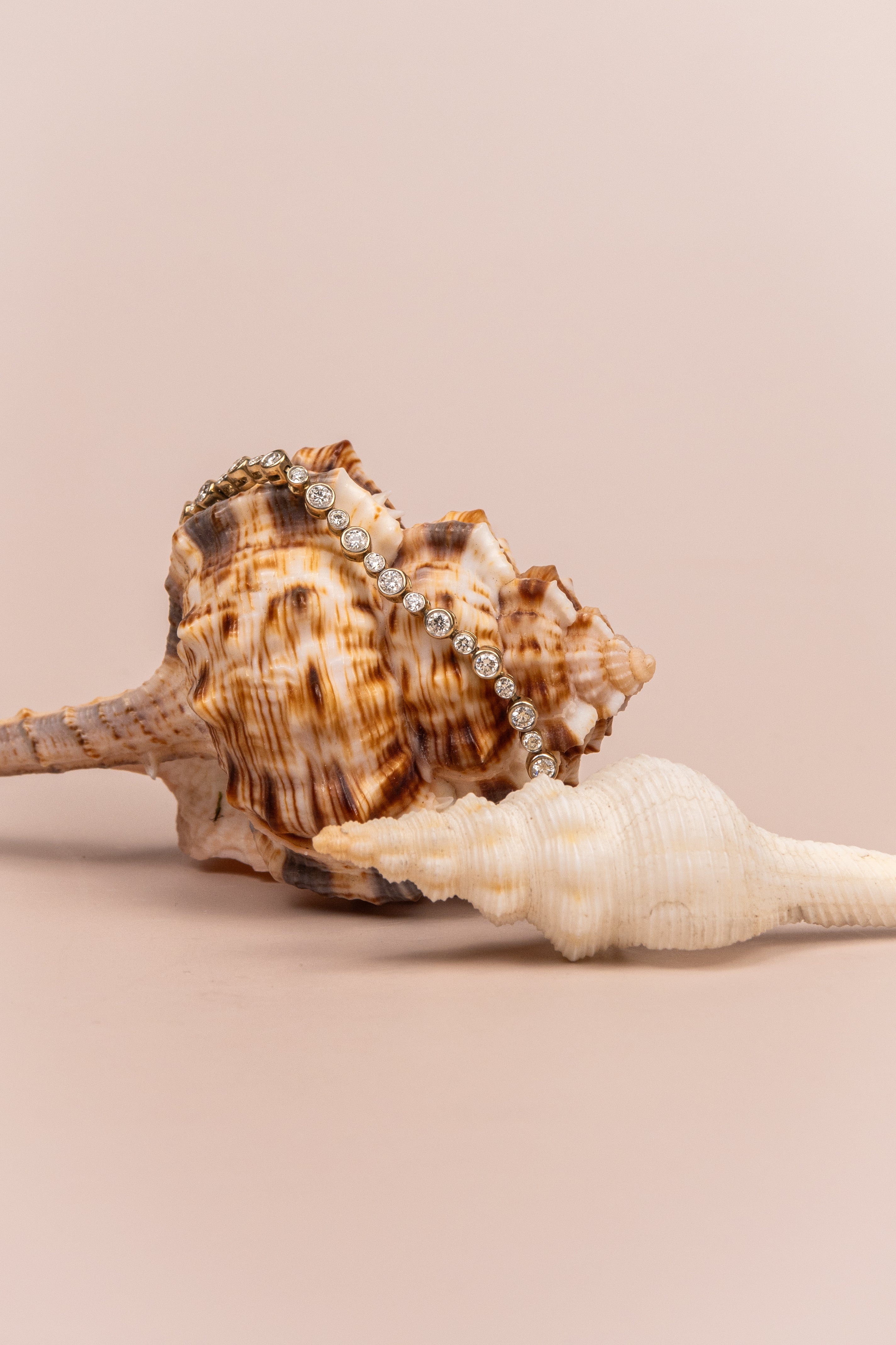 9ct Yellow Gold Diamond Tennis Bracelet