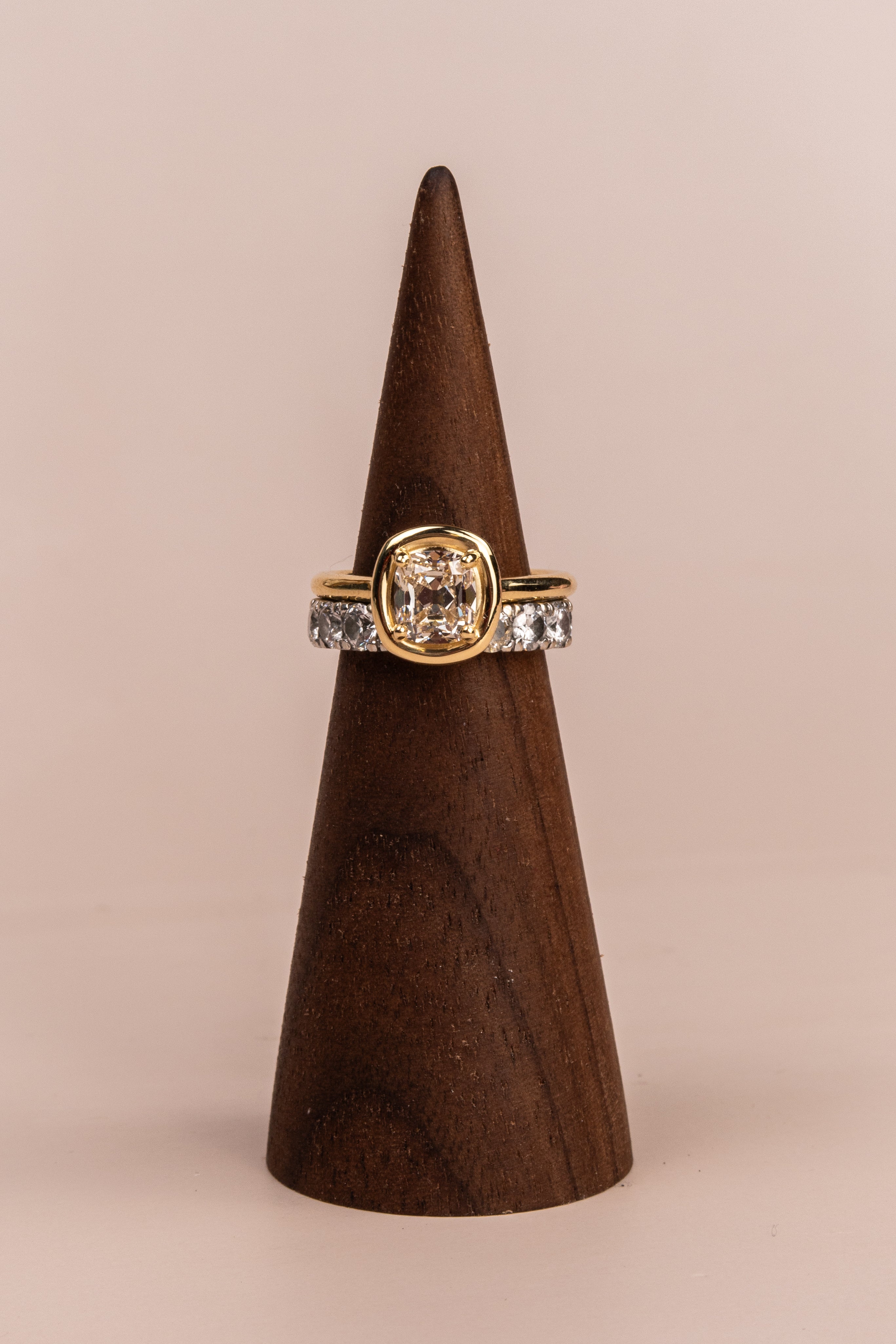 18ct Yellow Gold 1.5ct Old Mine Cut Diamond Ring