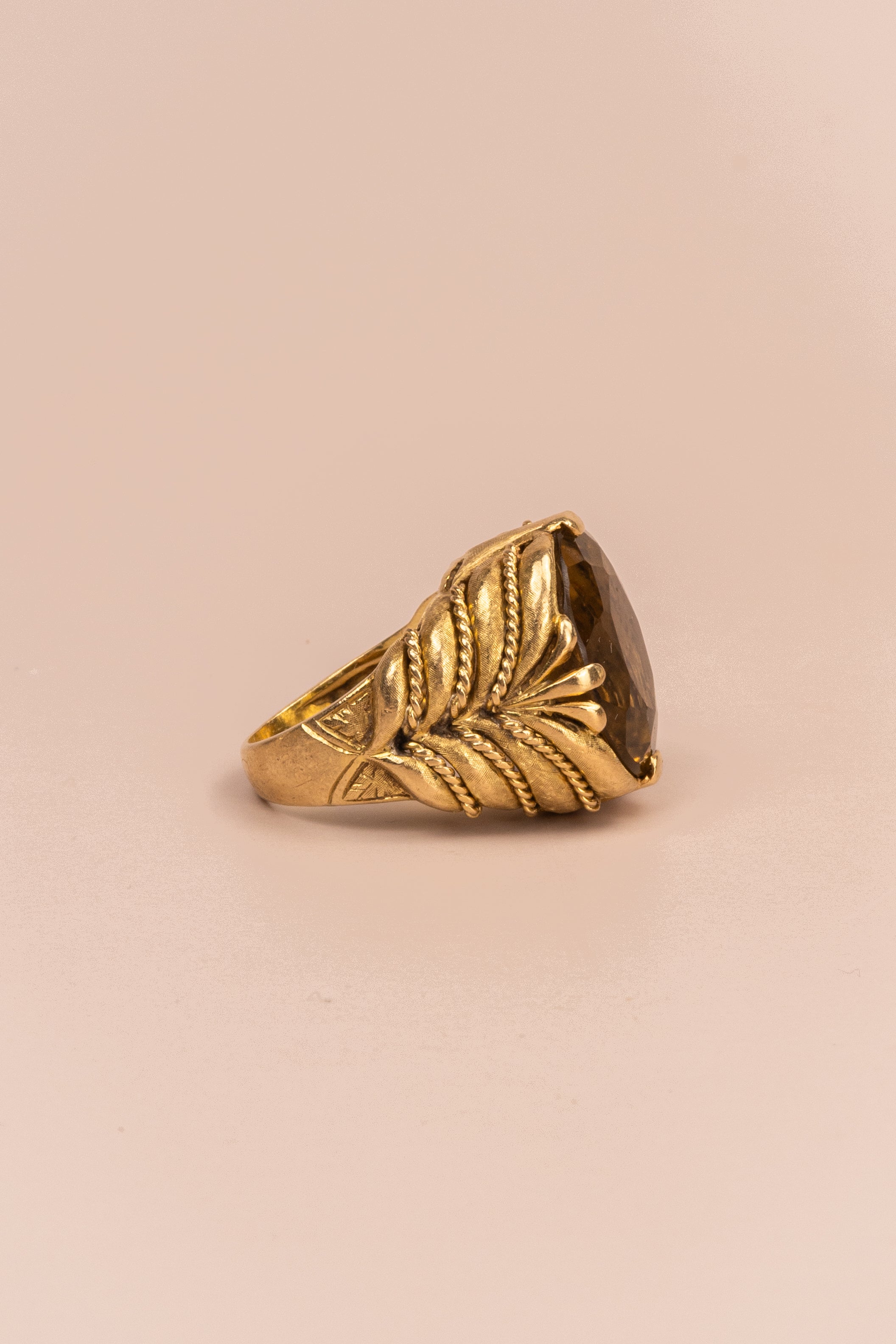 18ct Yellow Gold 1960's Citrine Ring