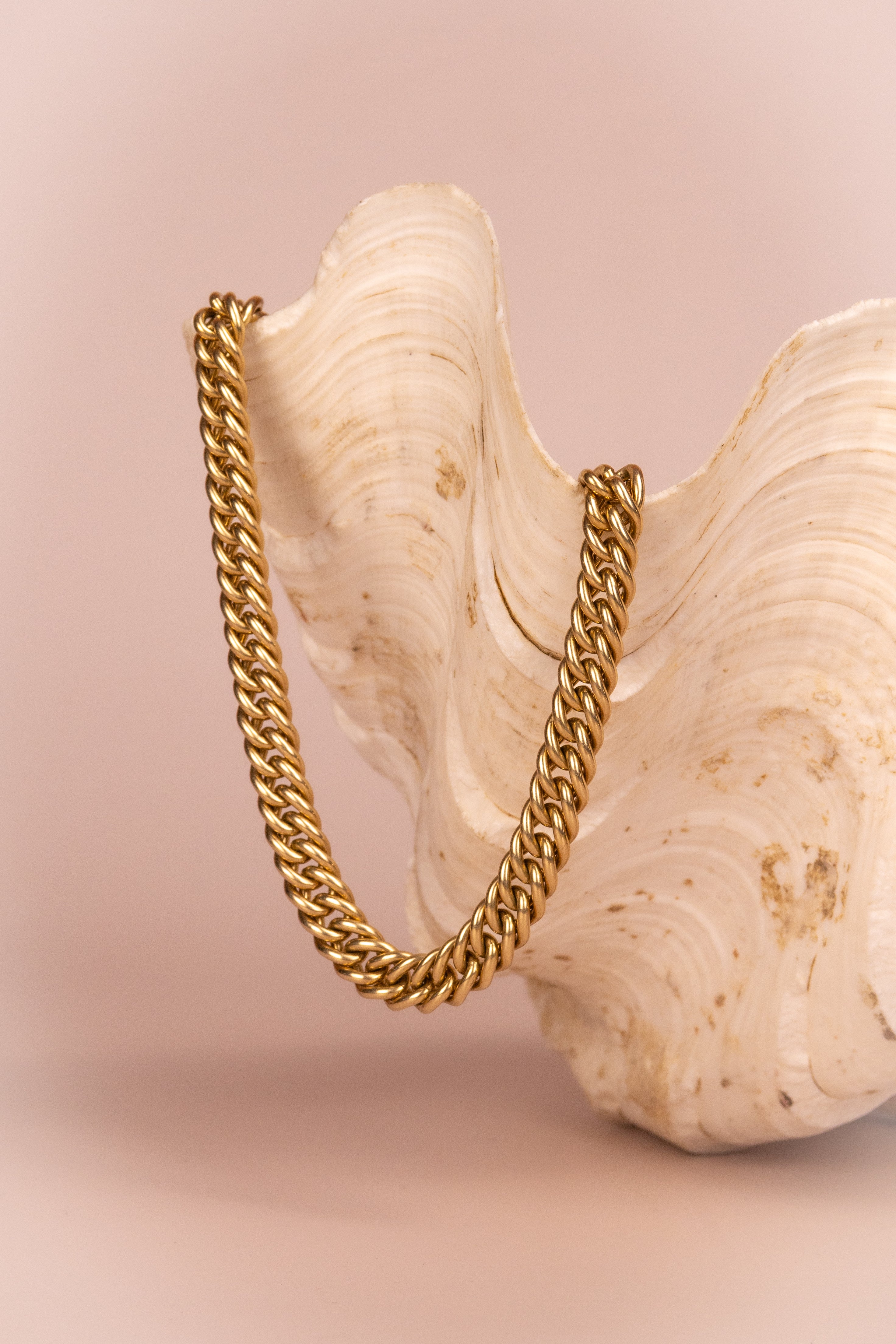 9ct Yellow GoldDouble Curb & Diamond Necklace
