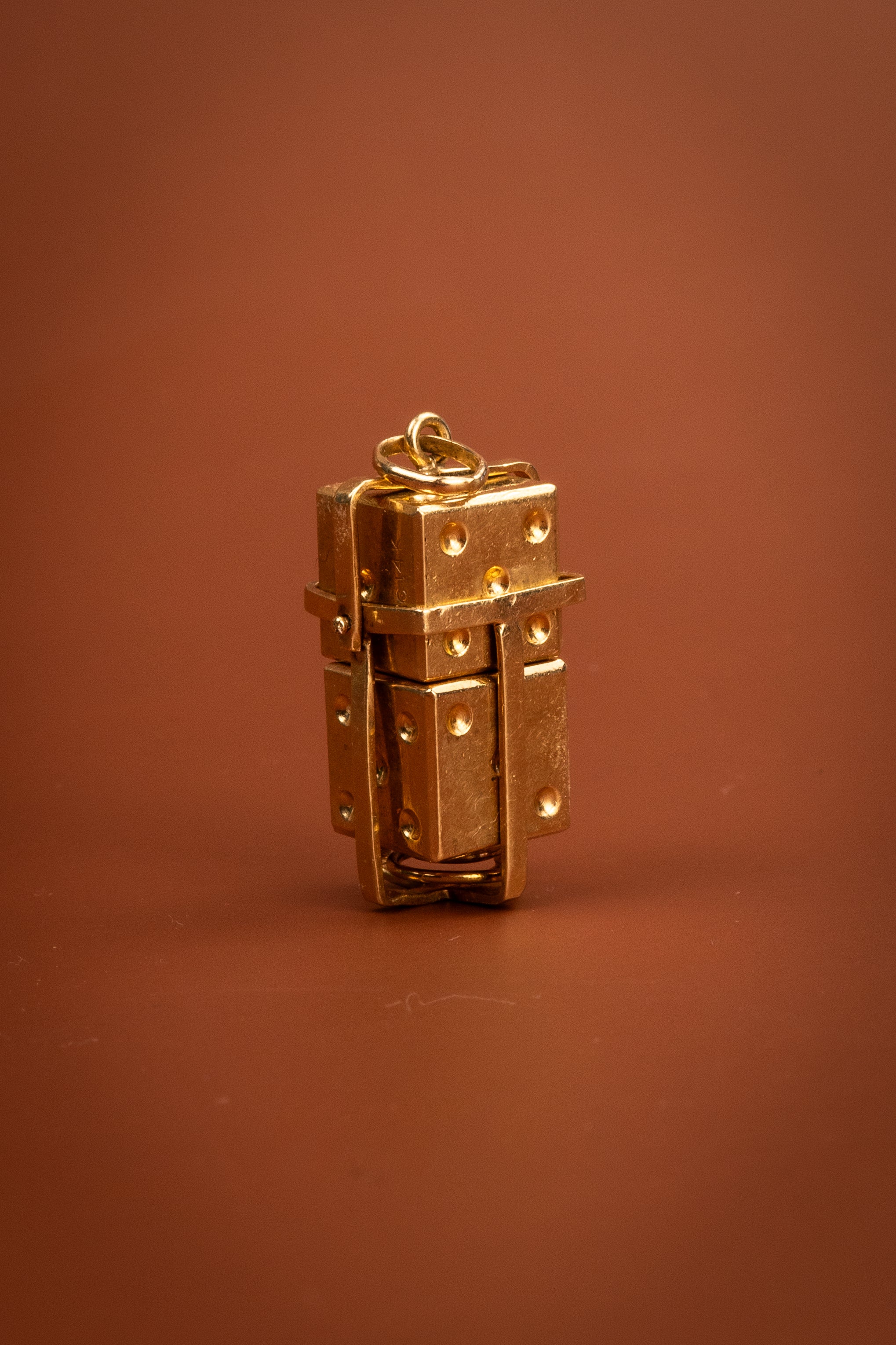 14ct Yellow Gold Dice Pendant