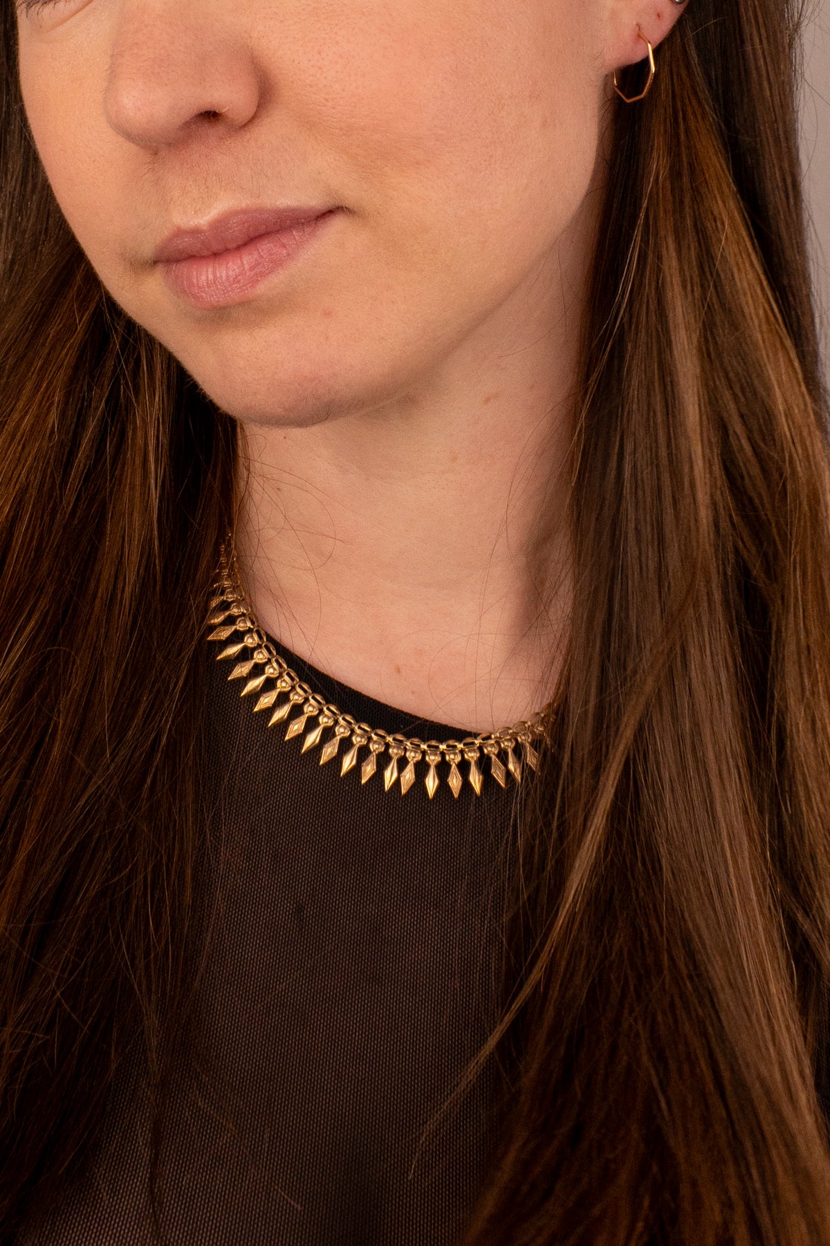 9ct Yellow Gold Fringe Necklace