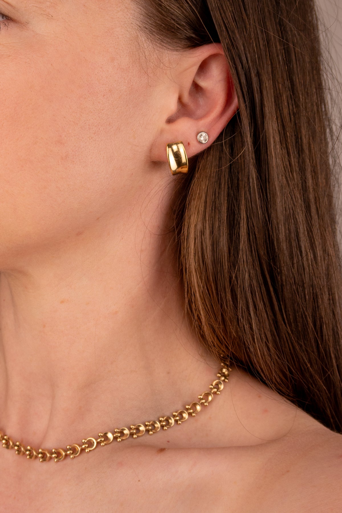 9ct Yellow Gold Scroll Link Necklace