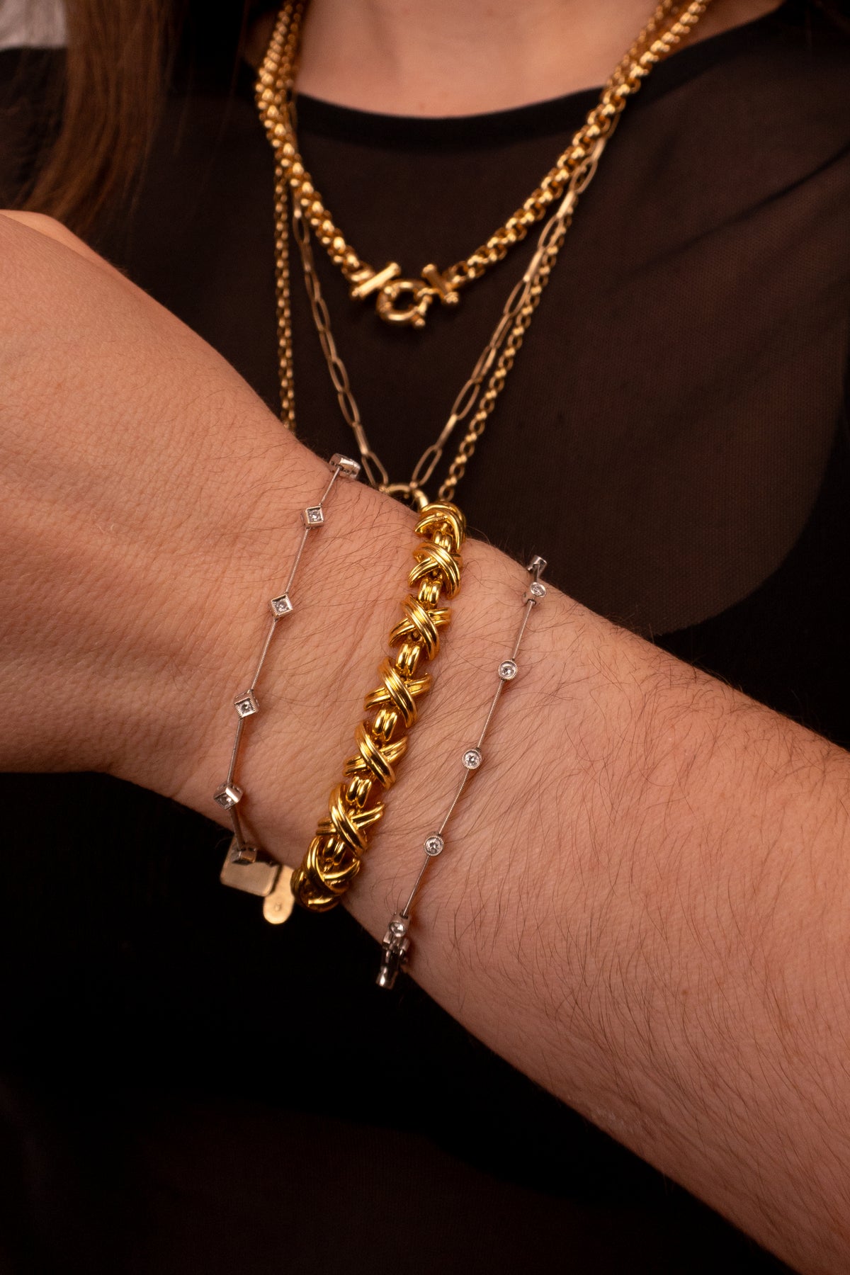18ct Yellow Gold Iconic X Bracelet
