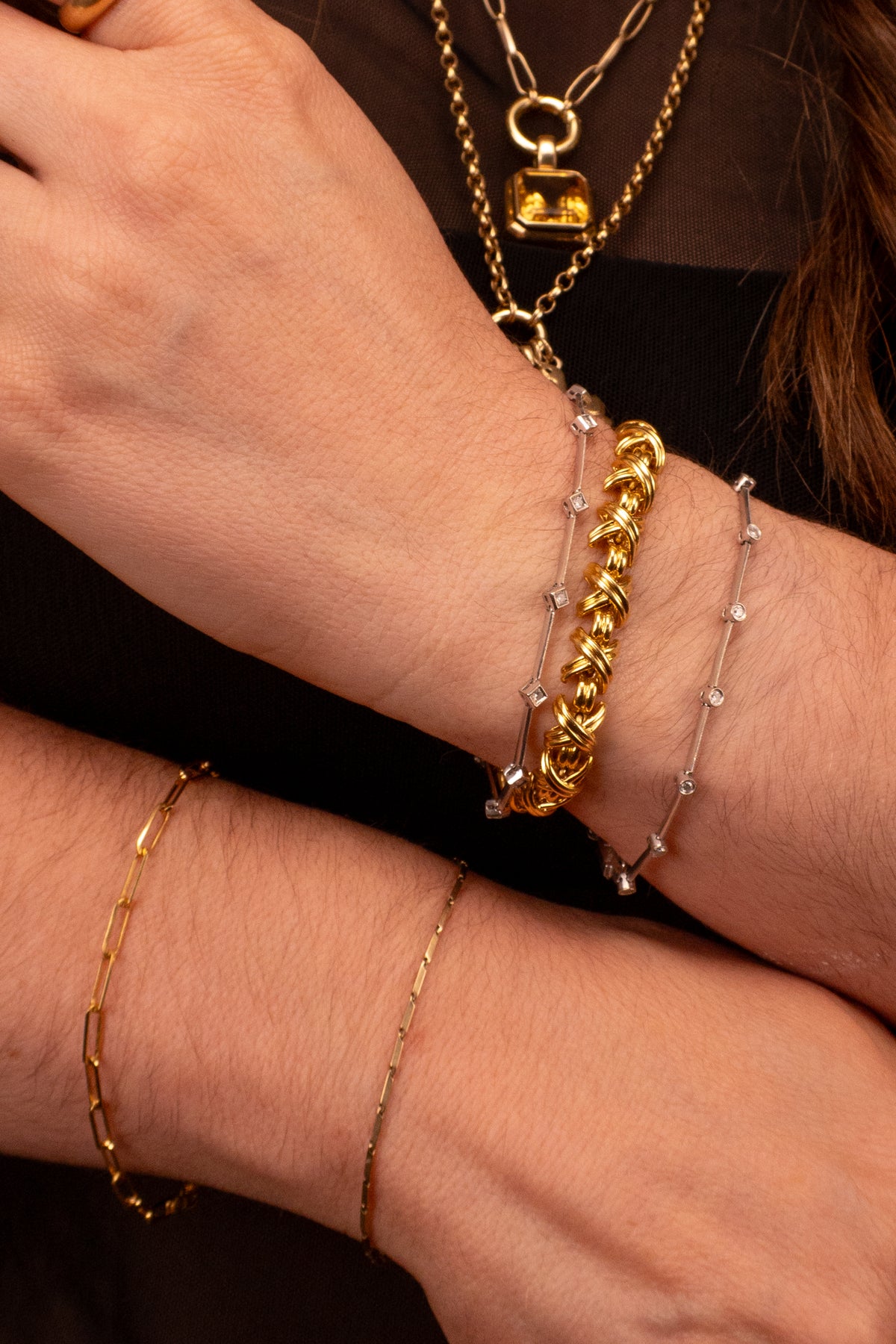 9ct Yellow Gold Paperclip Bracelet
