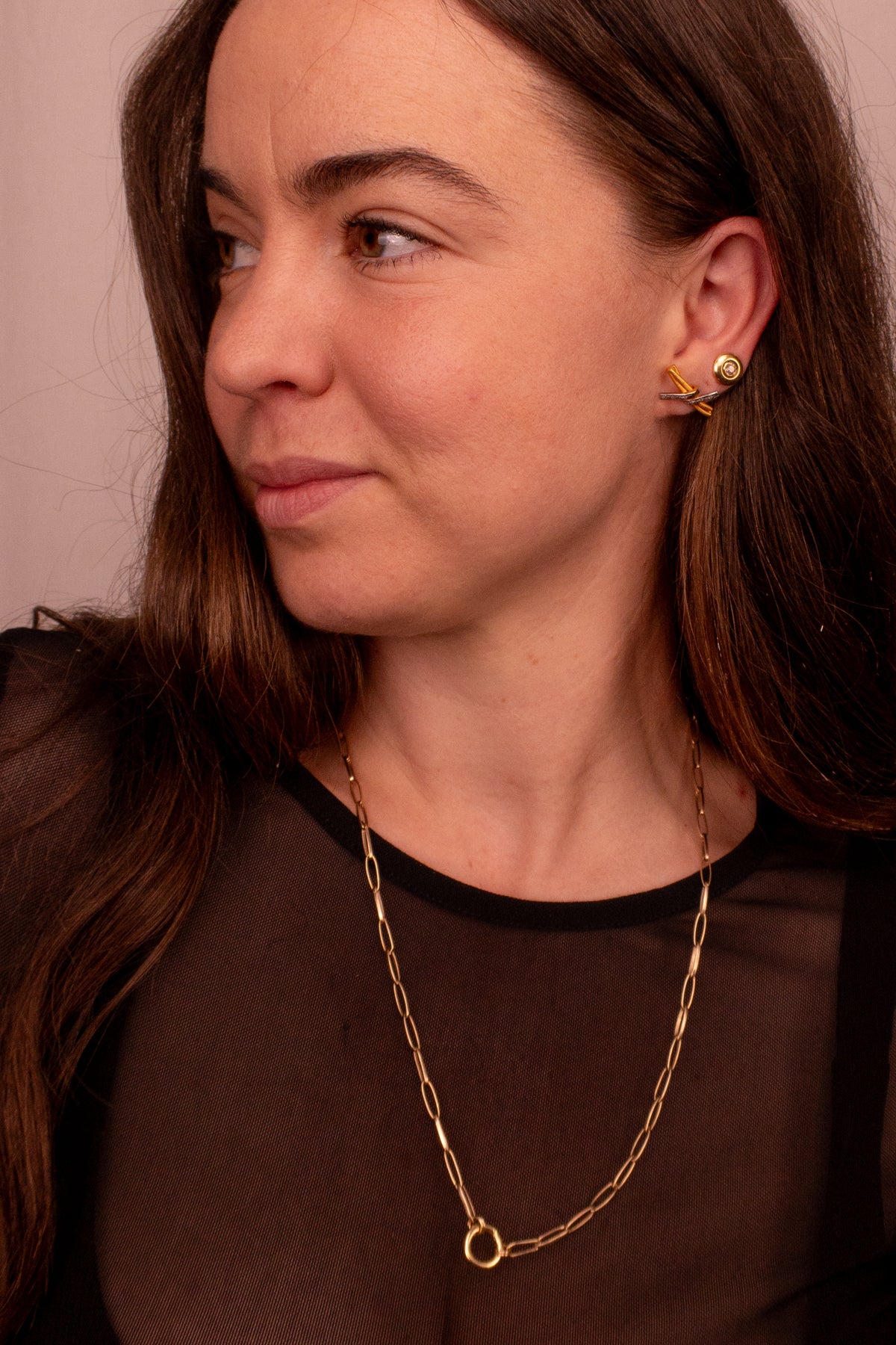 18ct Yellow Gold Barbed Wire Earrings