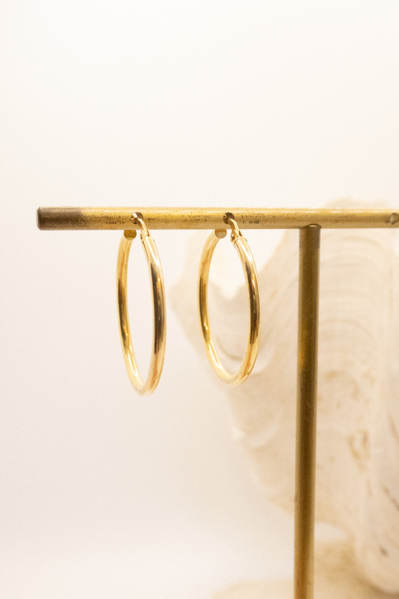 9ct Yellow Gold Large Hoop Earrings