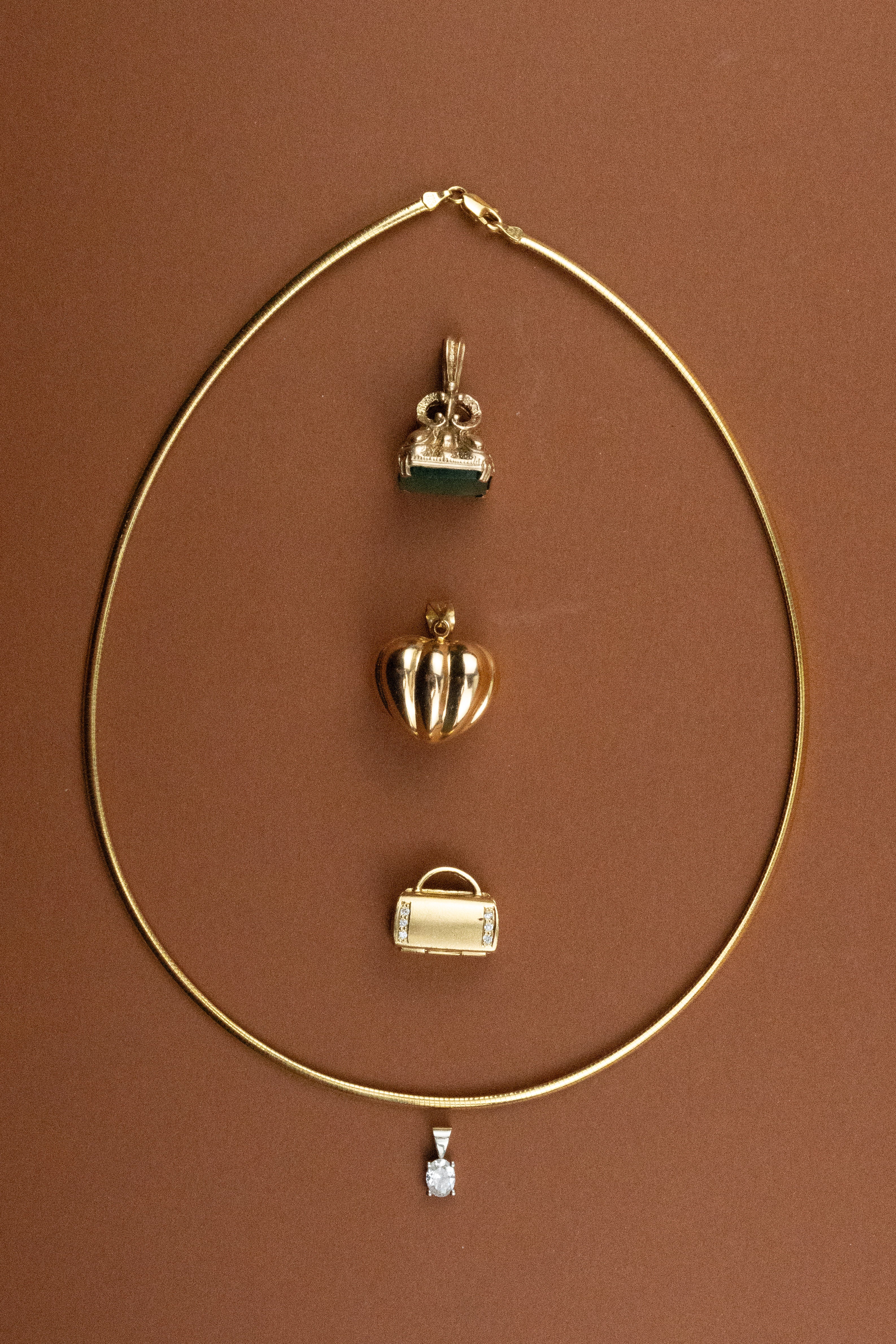 18ct Yellow Gold Omega Collar Necklace