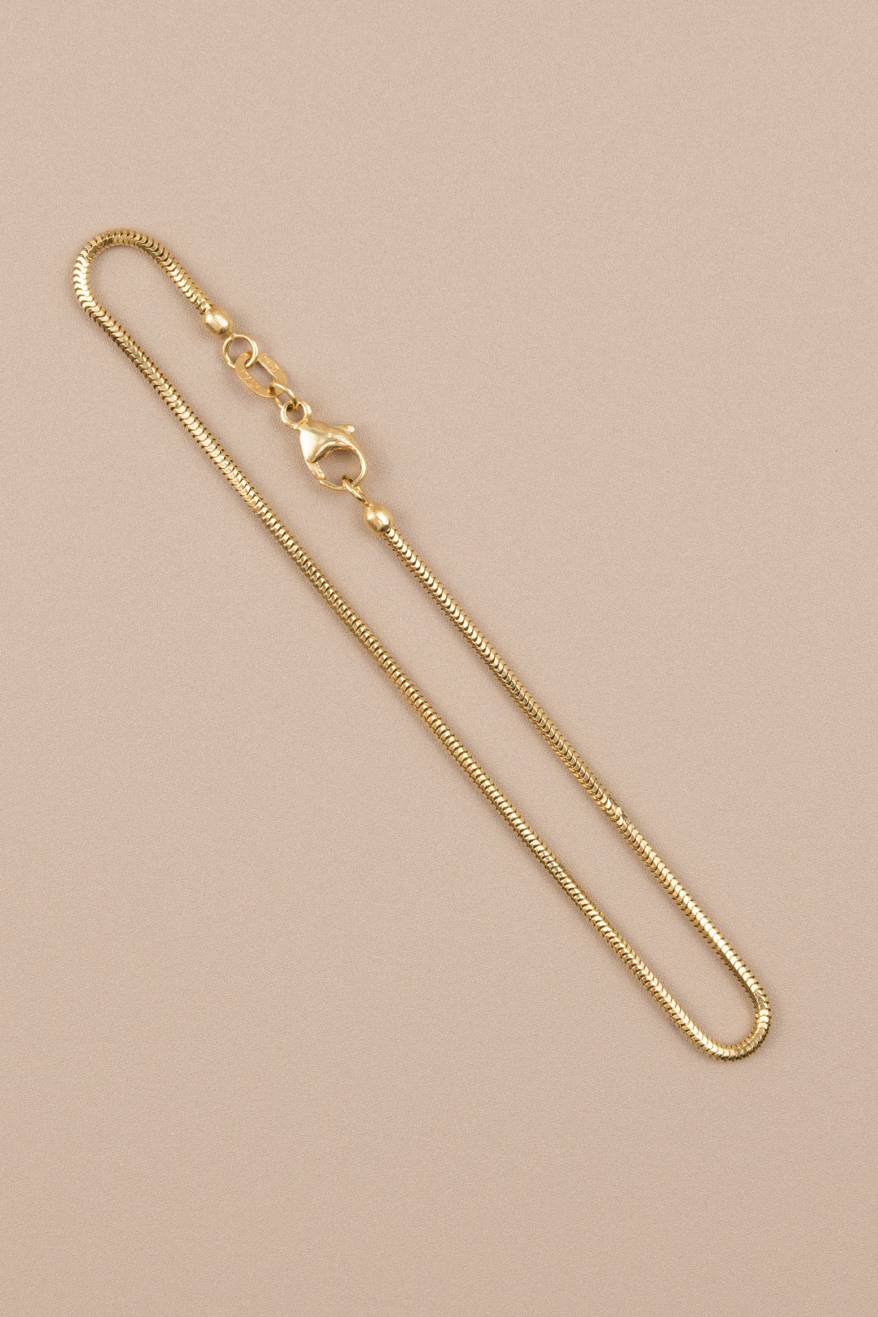 18ct Yellow Gold Snake Chain Bracelet
