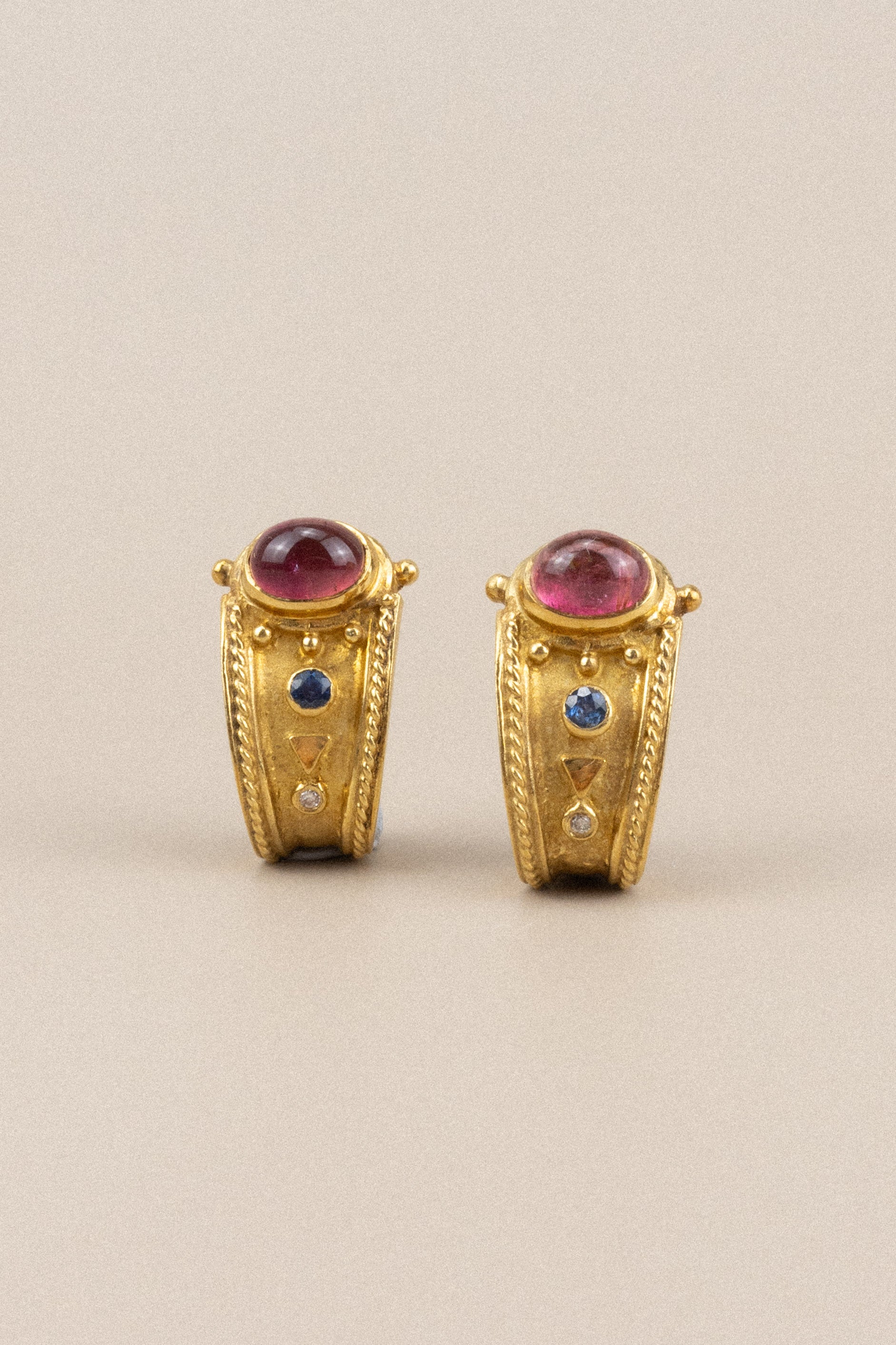 18ct Yellow Gold & Tourmaline Earrings