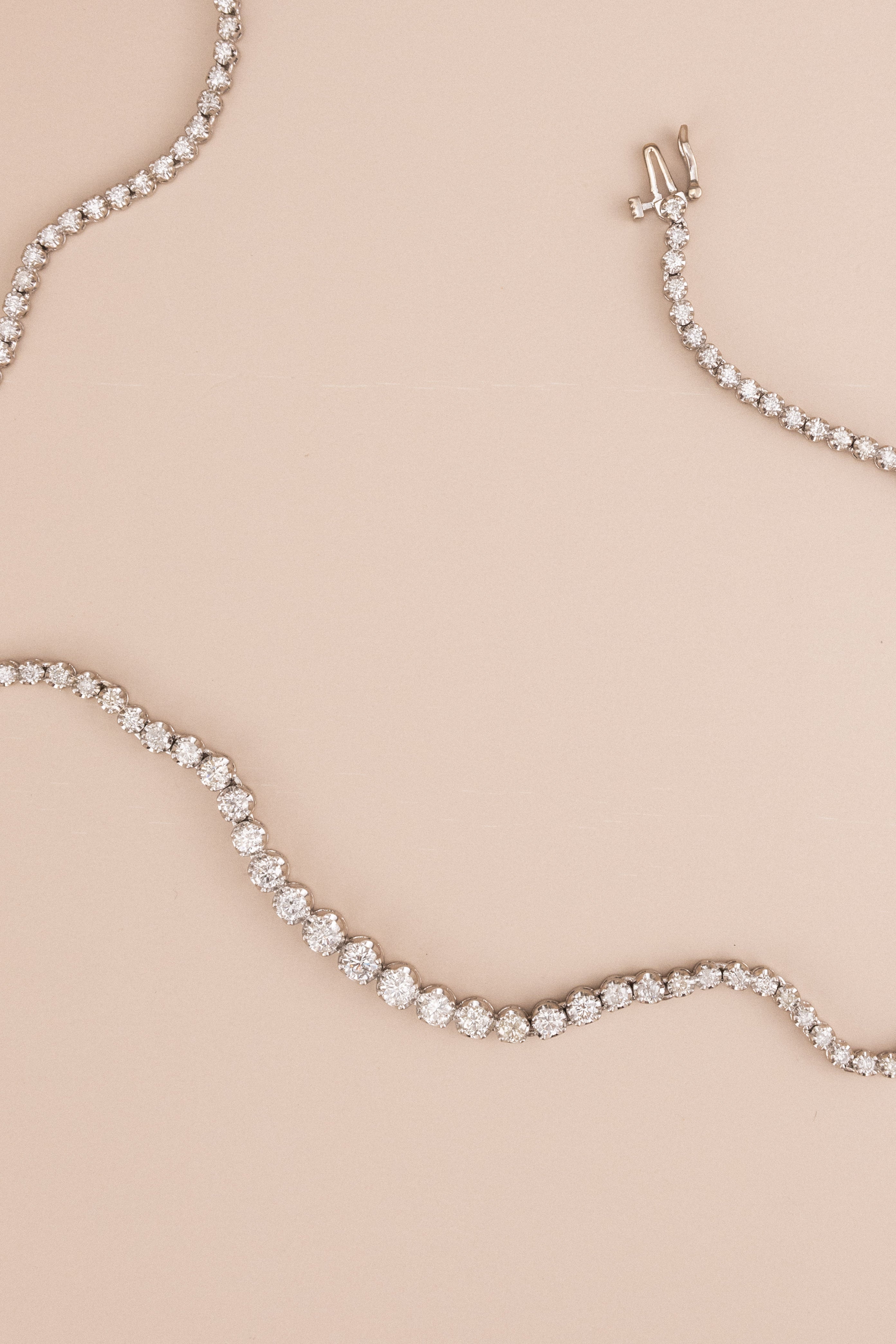14ct White Gold Tennis Necklace
