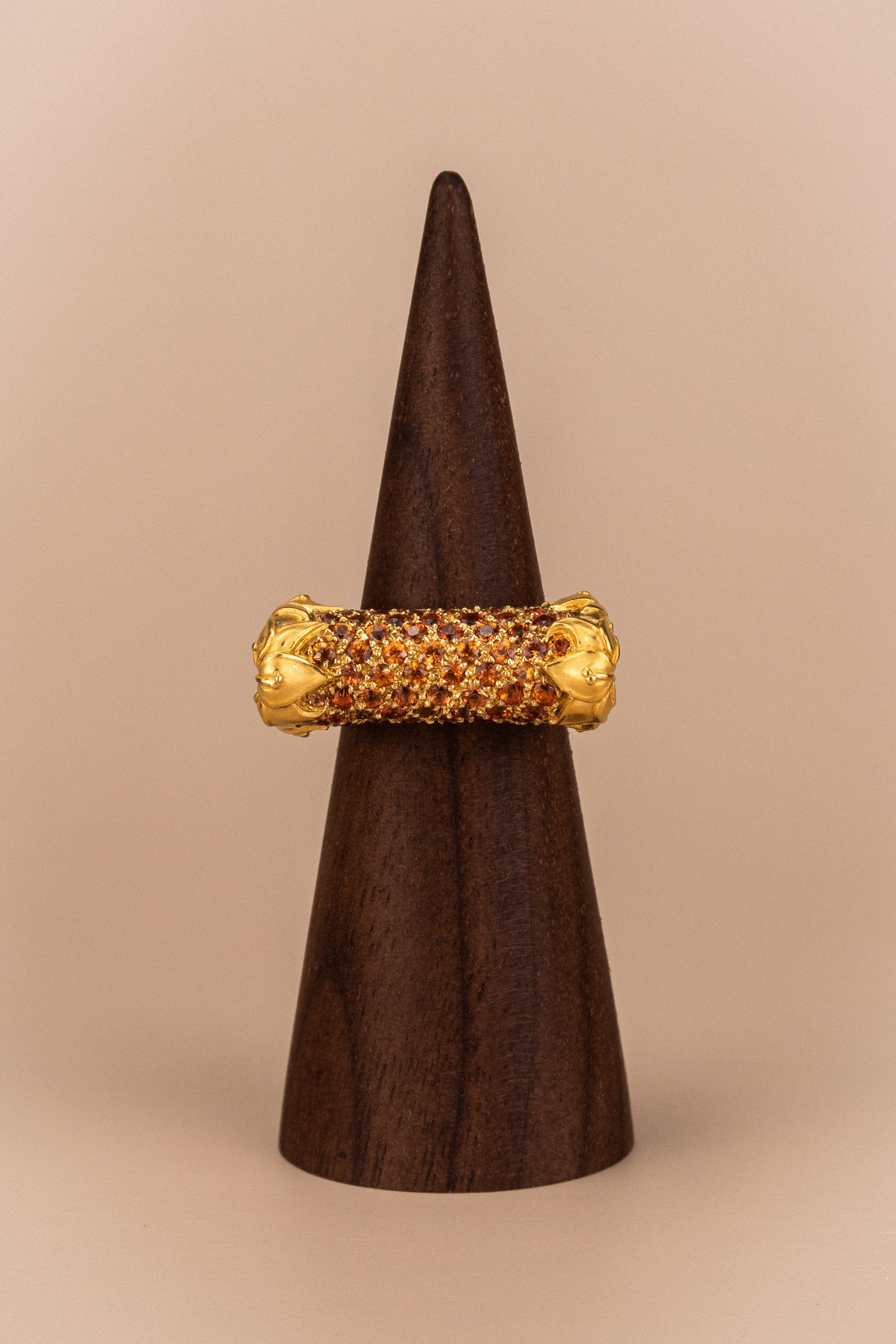 18ct Yellow Gold Orange Sapphire Ring