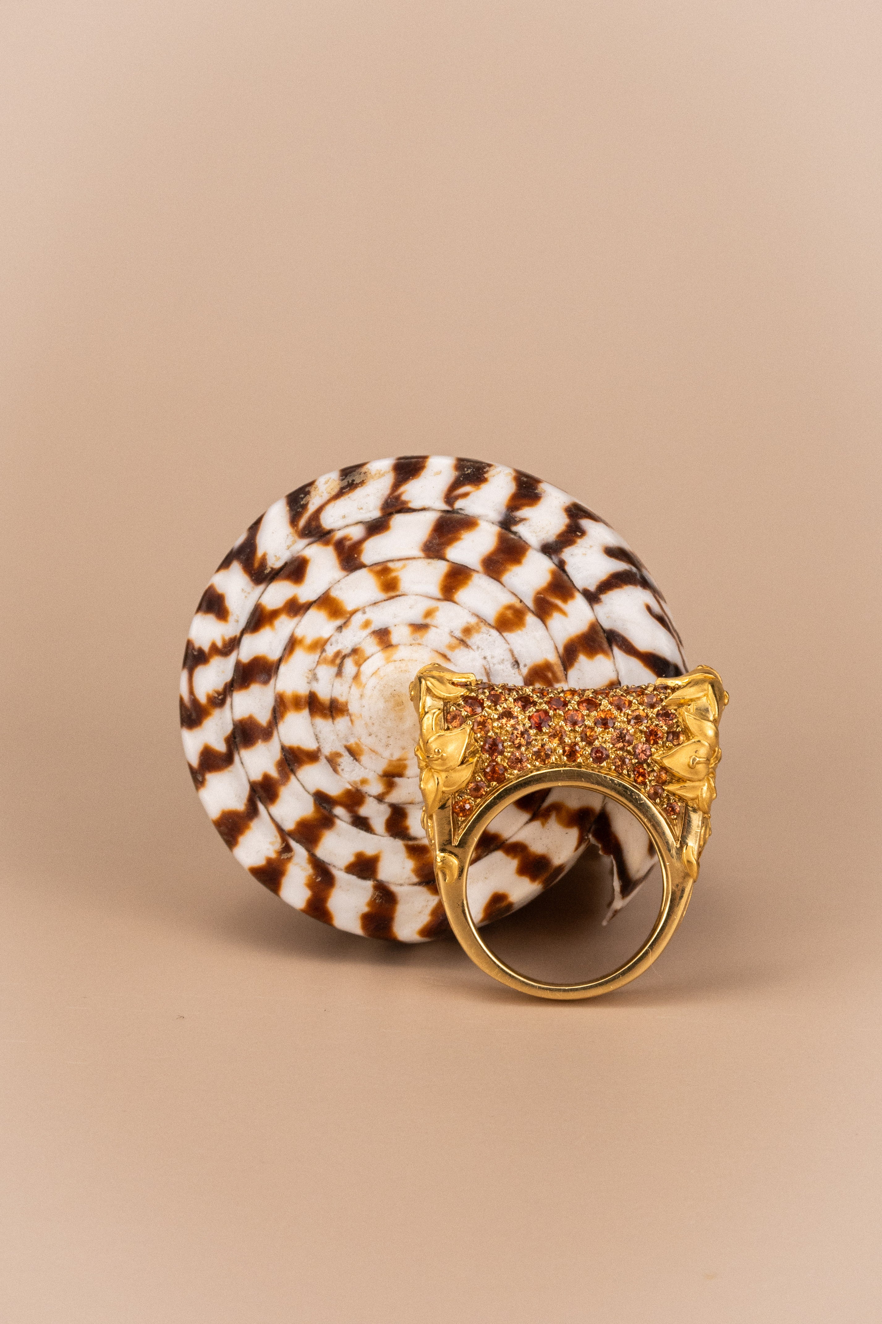 18ct Yellow Gold Orange Sapphire Ring