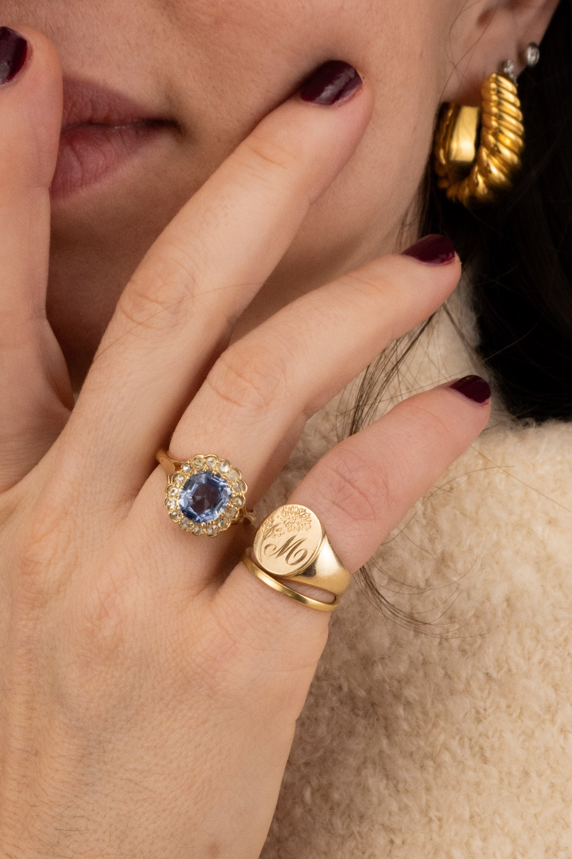 18ct Yellow Gold Sapphire and Diamond Ring