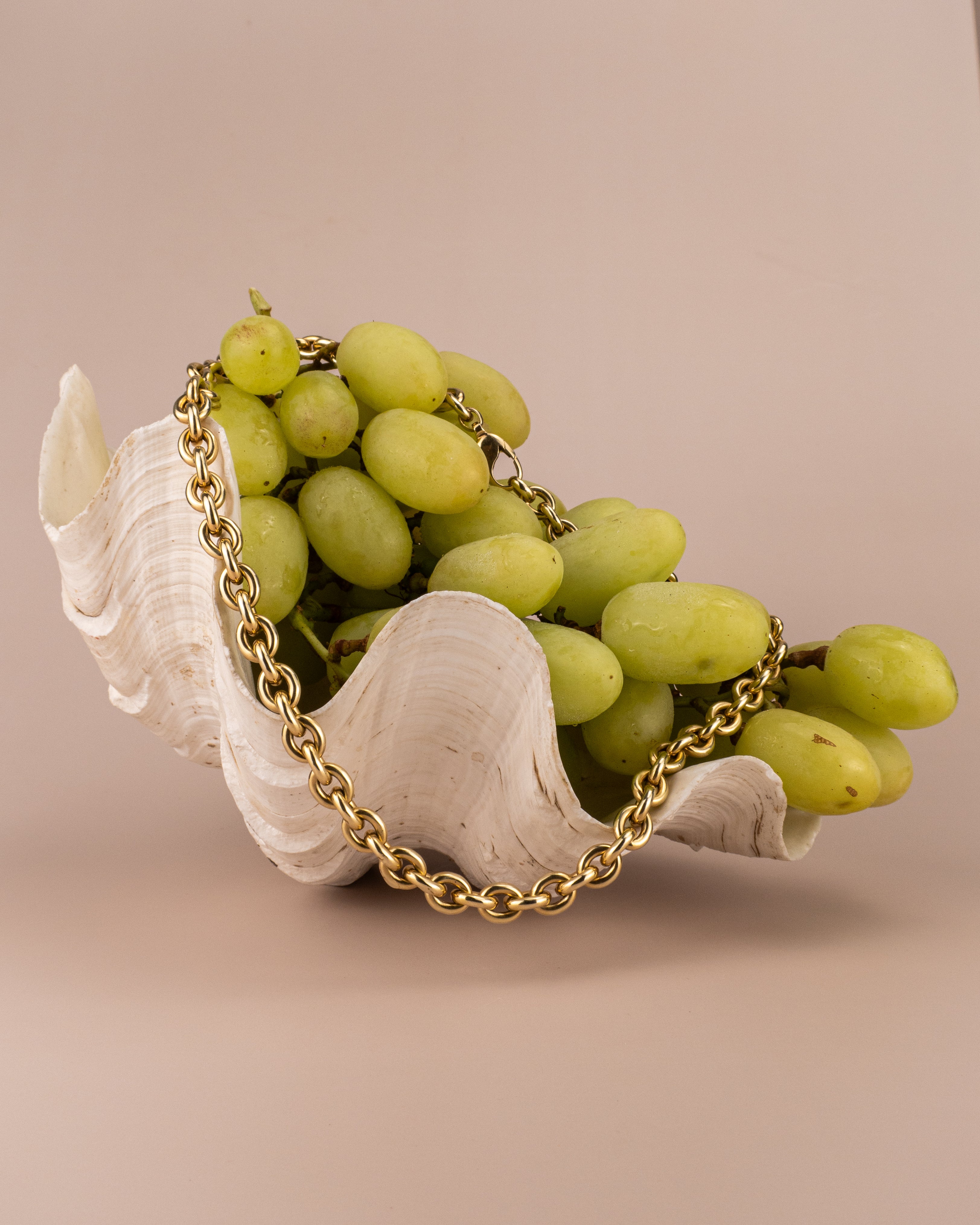 14ct Yellow Gold Puffy Cable Chain Necklace