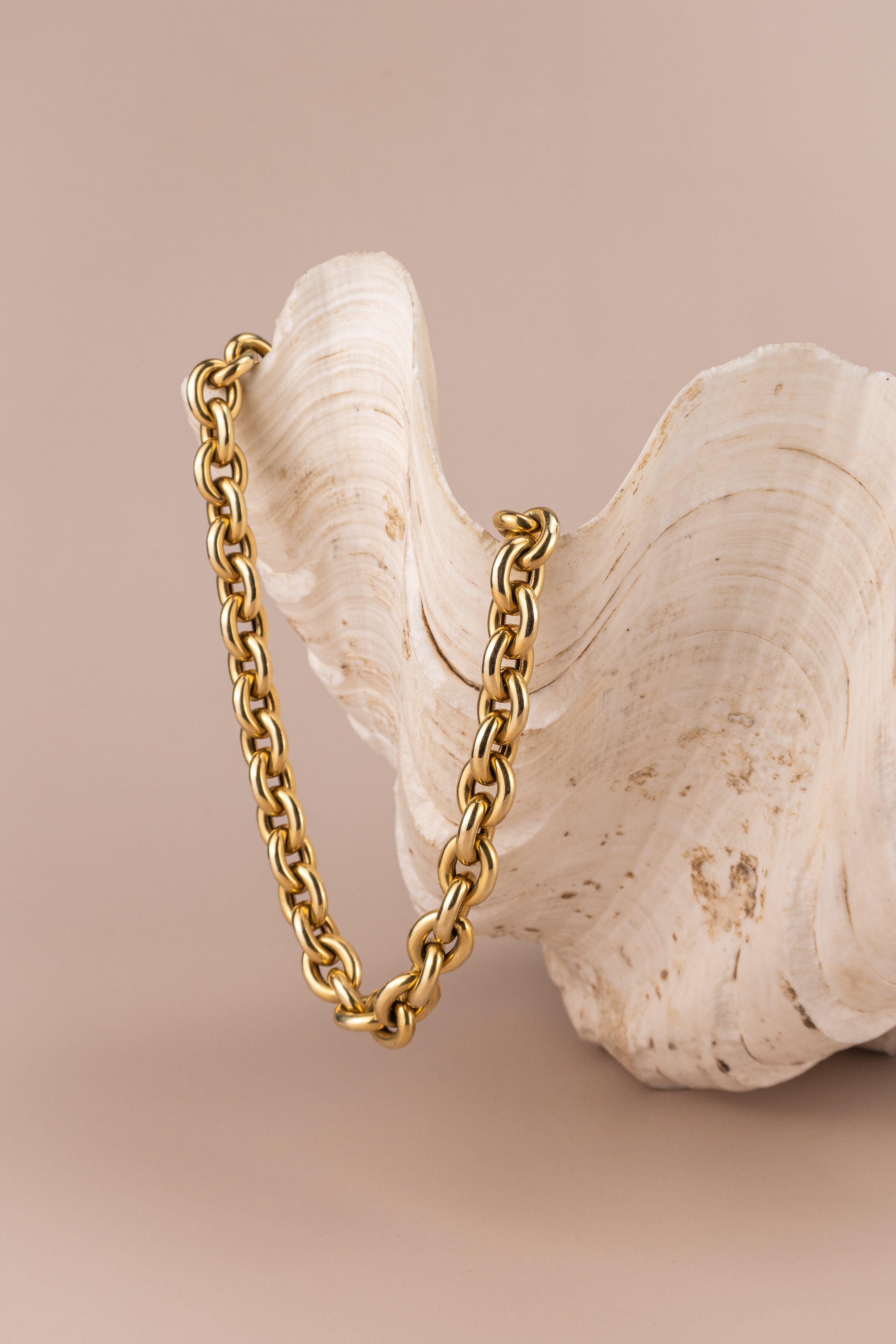 14ct Yellow Gold Puffy Cable Chain Necklace