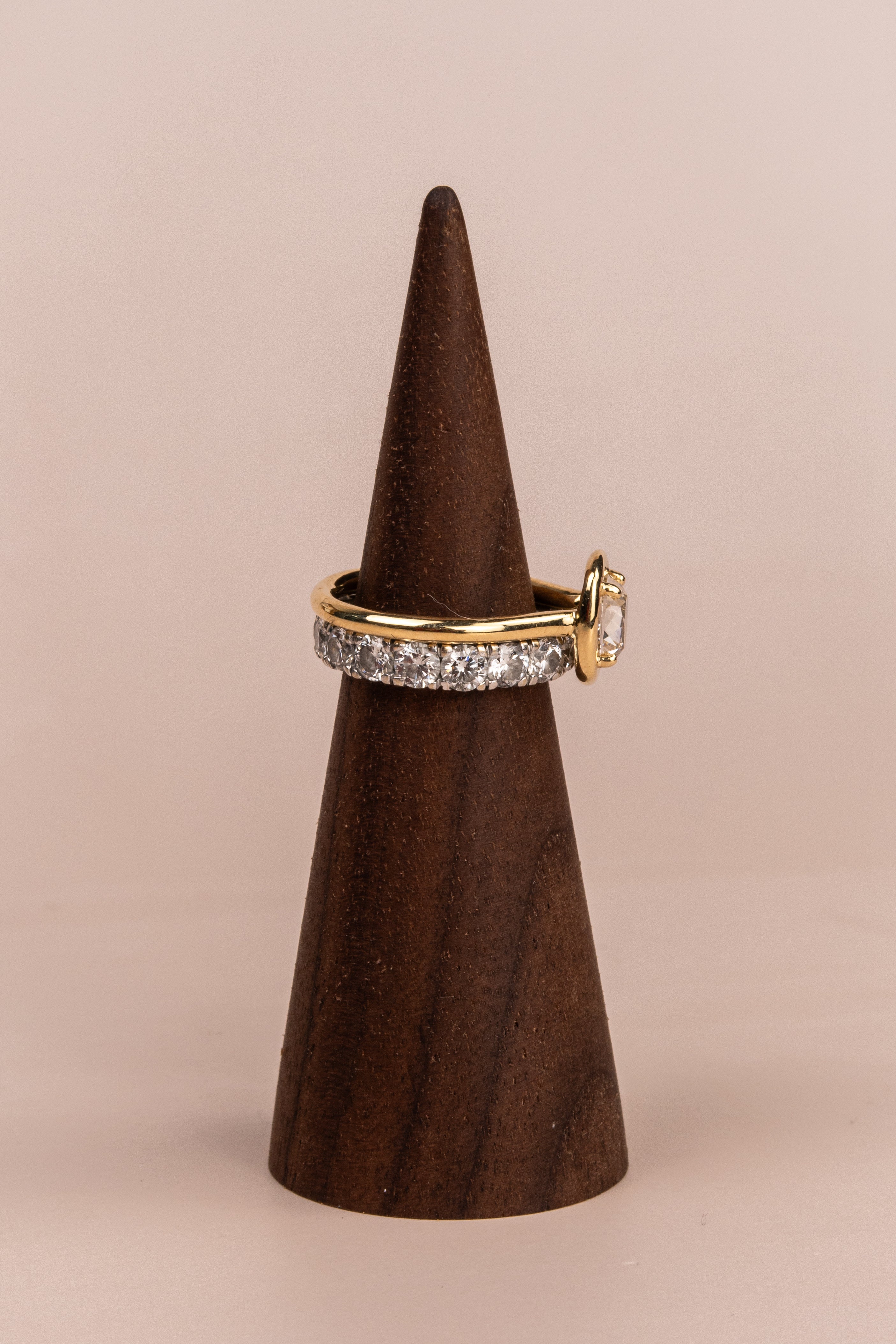 18ct Yellow Gold 1.5ct Old Mine Cut Diamond Ring