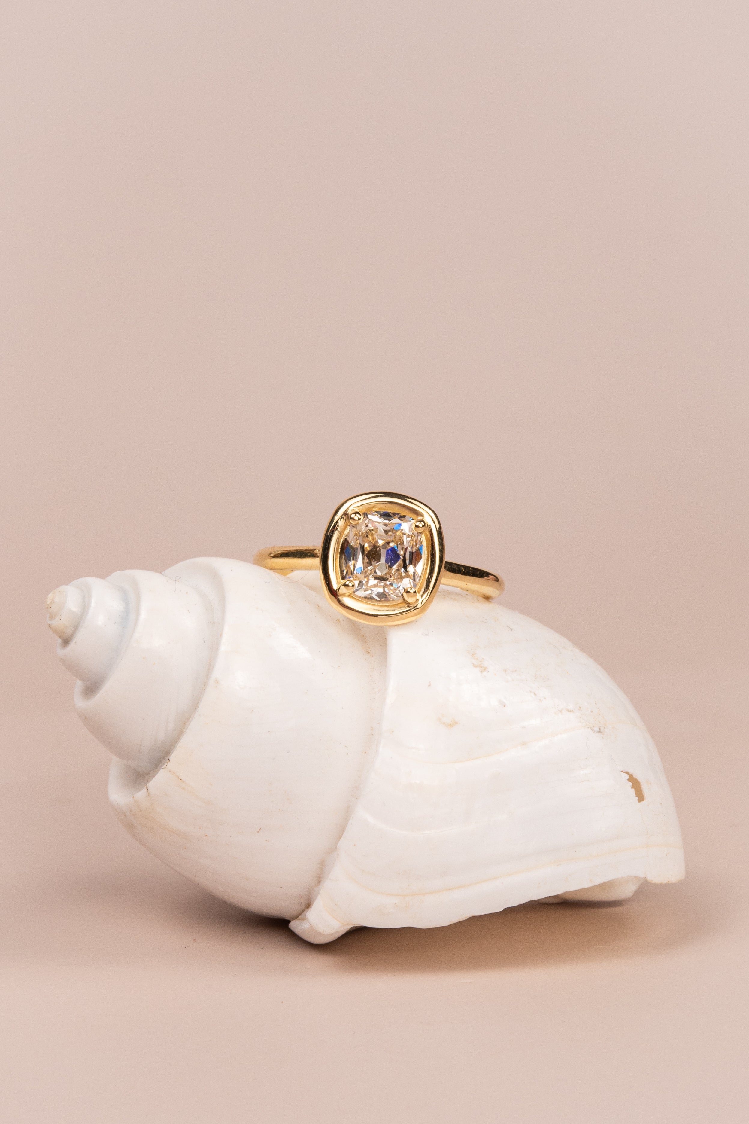 18ct Yellow Gold 1.5ct Old Mine Cut Diamond Ring