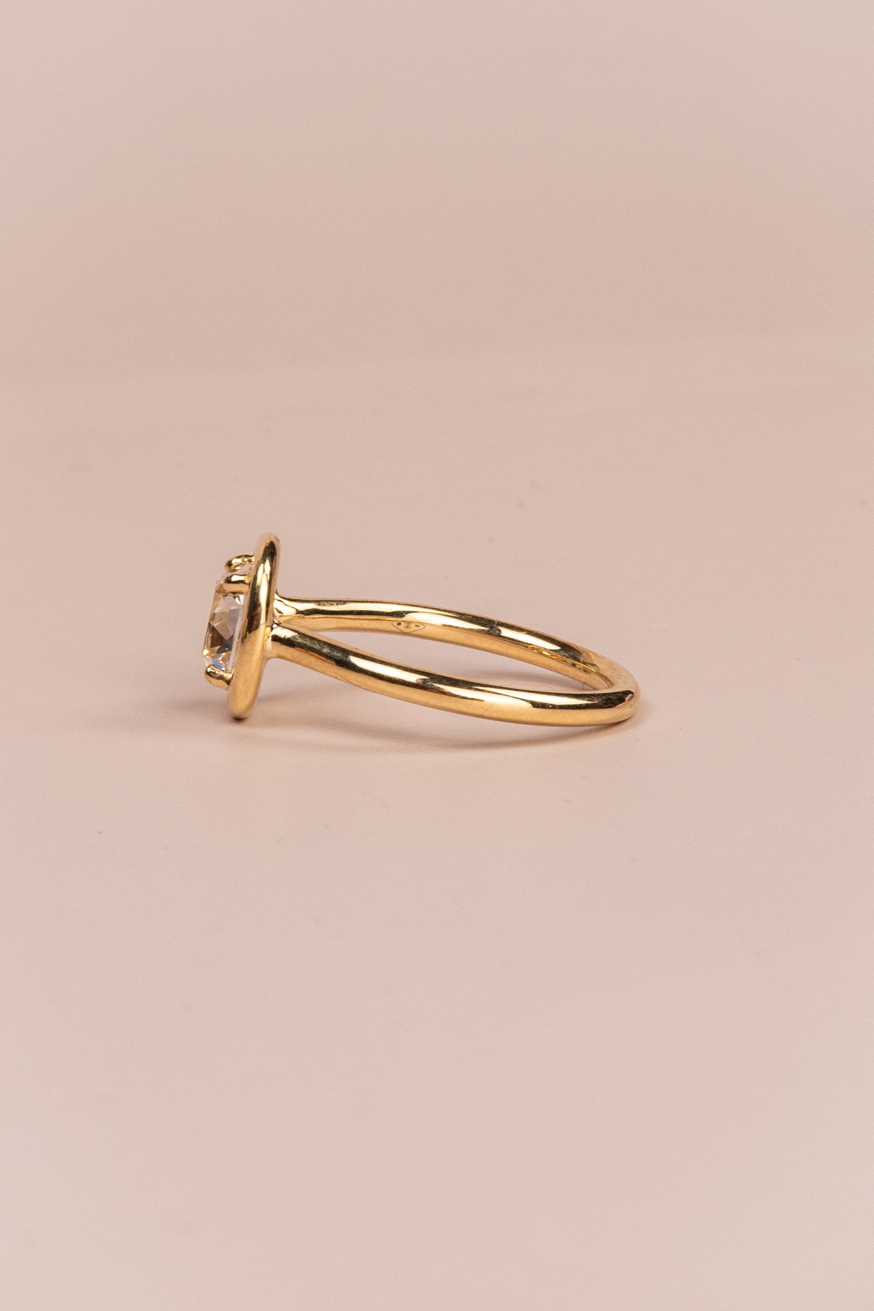 18ct Yellow Gold 1.5ct Old Mine Cut Diamond Ring