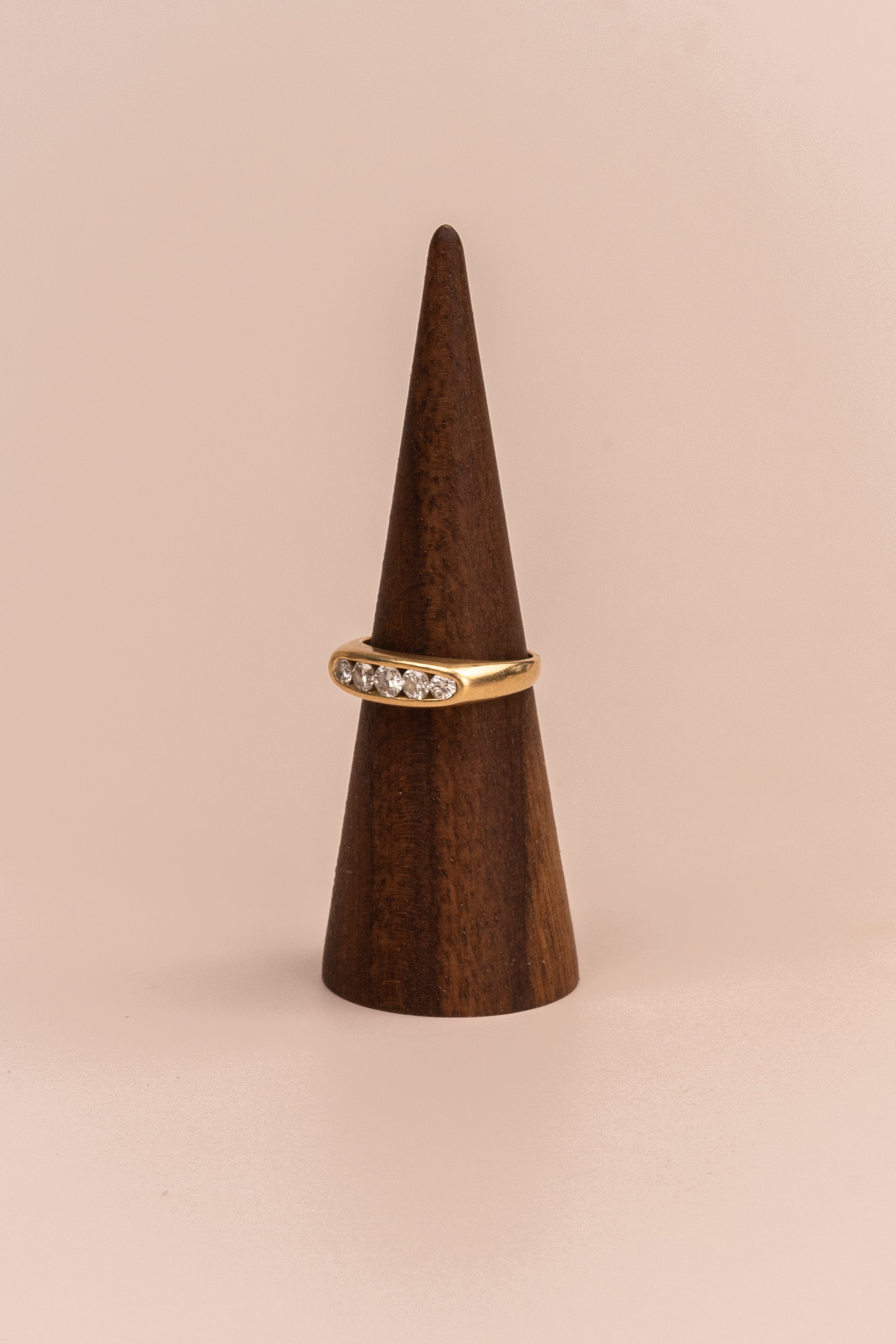 18ct Yellow Gold Diamond Pinkie Ring
