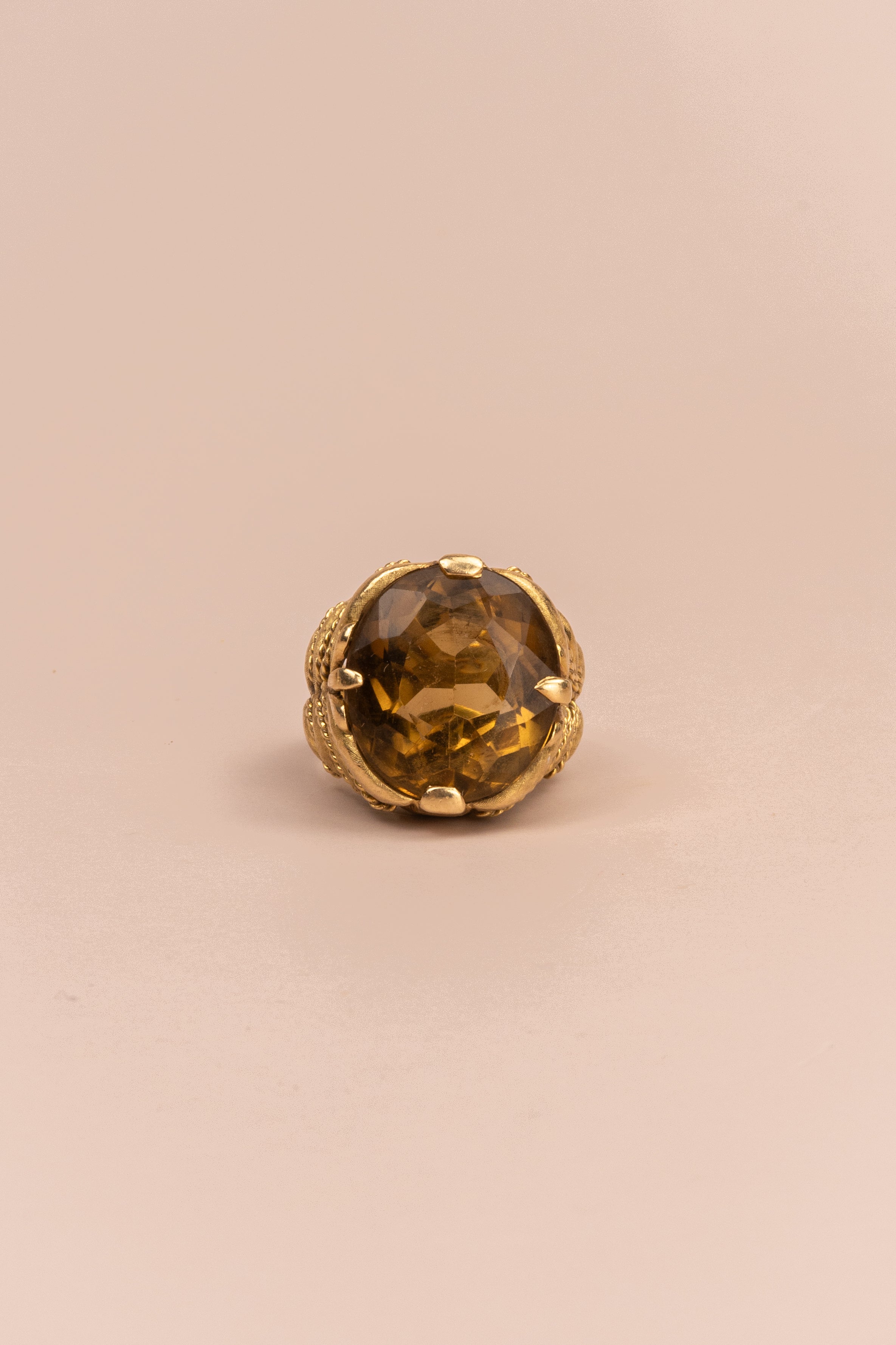 18ct Yellow Gold 1960's Citrine Ring